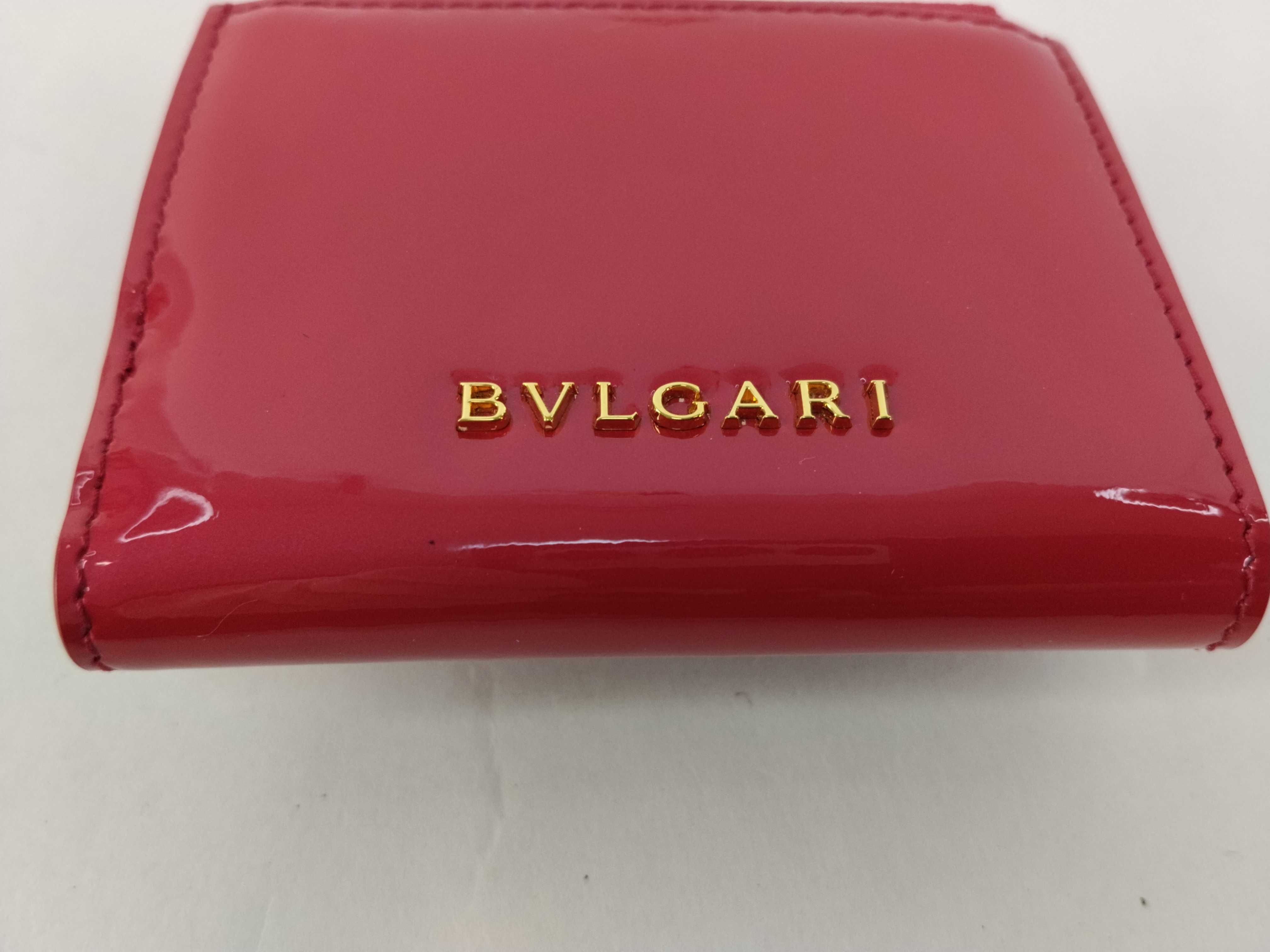 Serpenti Pink Patent Leather Tri-fold Wallet Compact Wallet Box — view 9