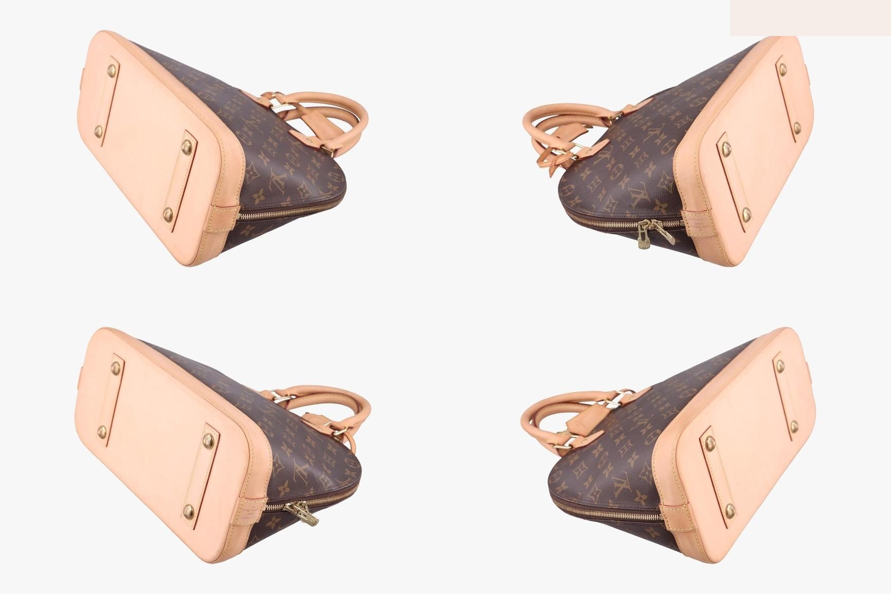 Alma PM Monogram Canvas x Calf Leather Monogram/Brown — view 4