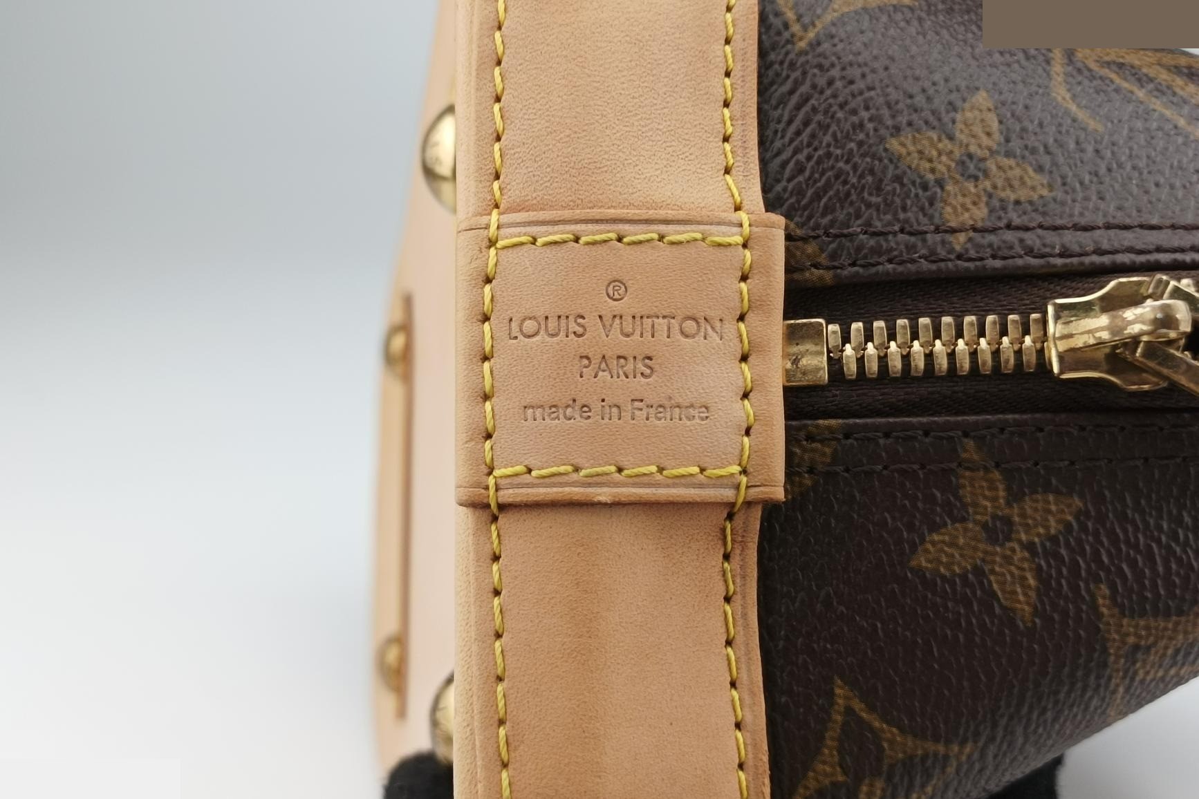 Alma PM Monogram Canvas x Calf Leather Monogram/Brown — view 7