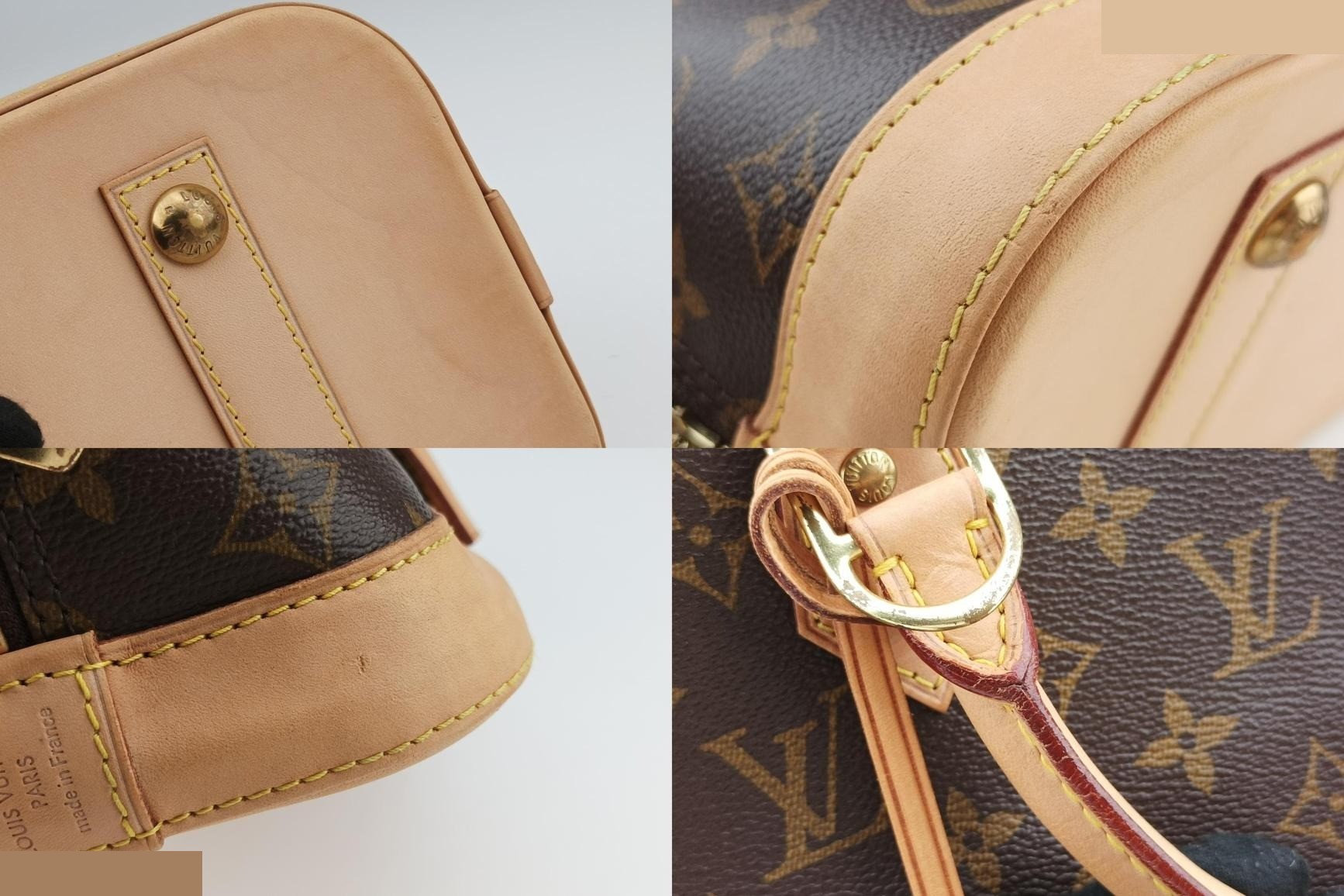 Alma PM Monogram Canvas x Calf Leather Monogram/Brown — view 9