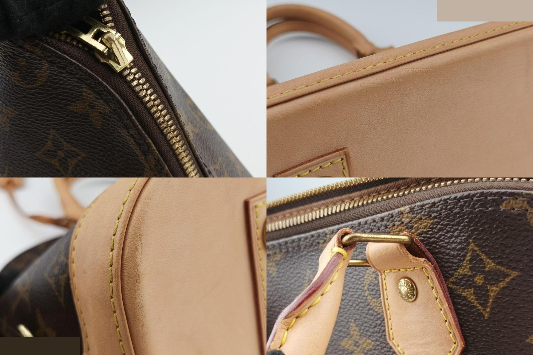 Alma PM Monogram Canvas x Calf Leather Monogram/Brown — view 10