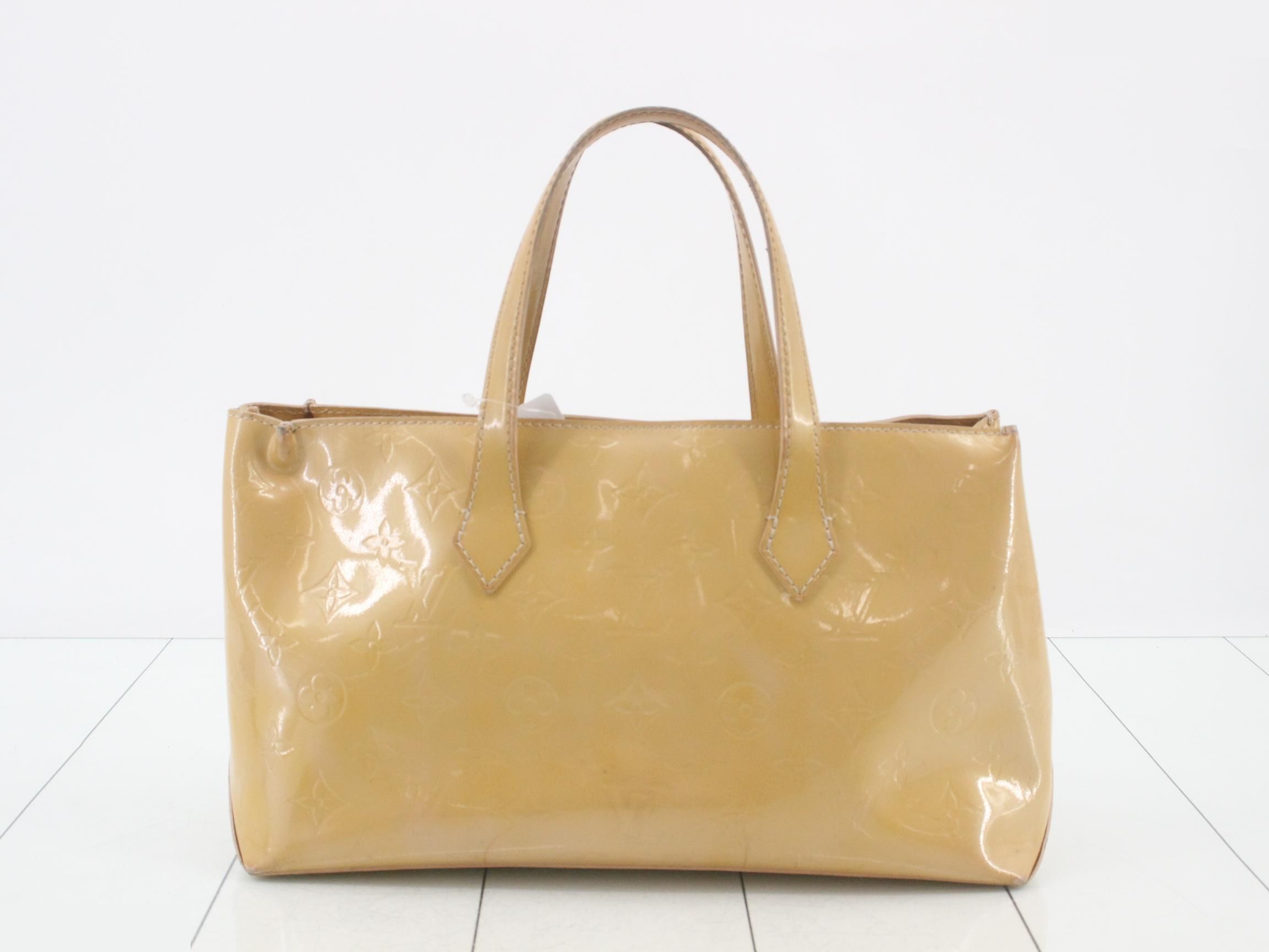Vernis Wilshire PM Handbag, Beige, M91642, SN5009 — view 2