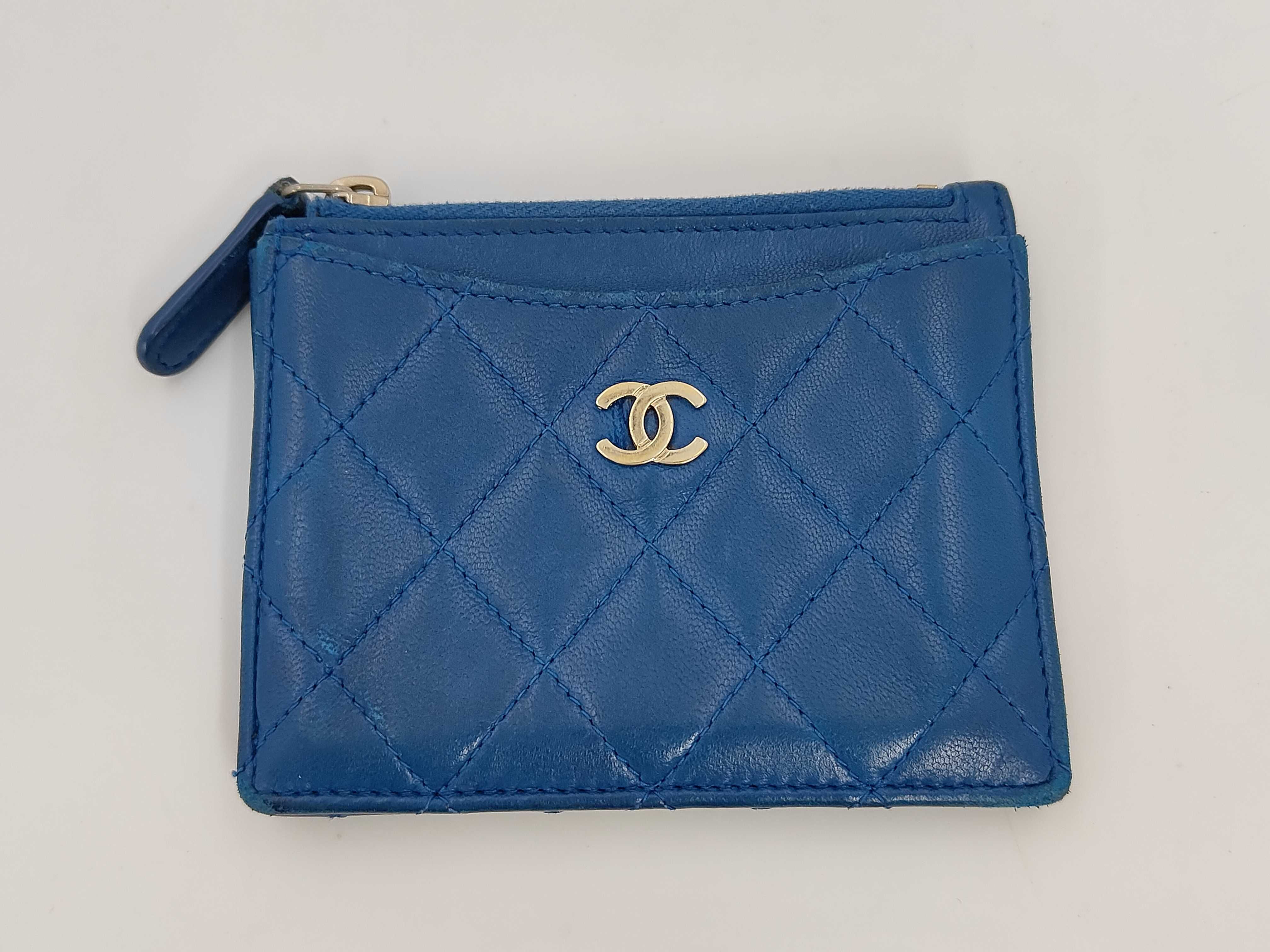 Coco Mark Card and Coin Purse, Lambskin Leather Coin Case