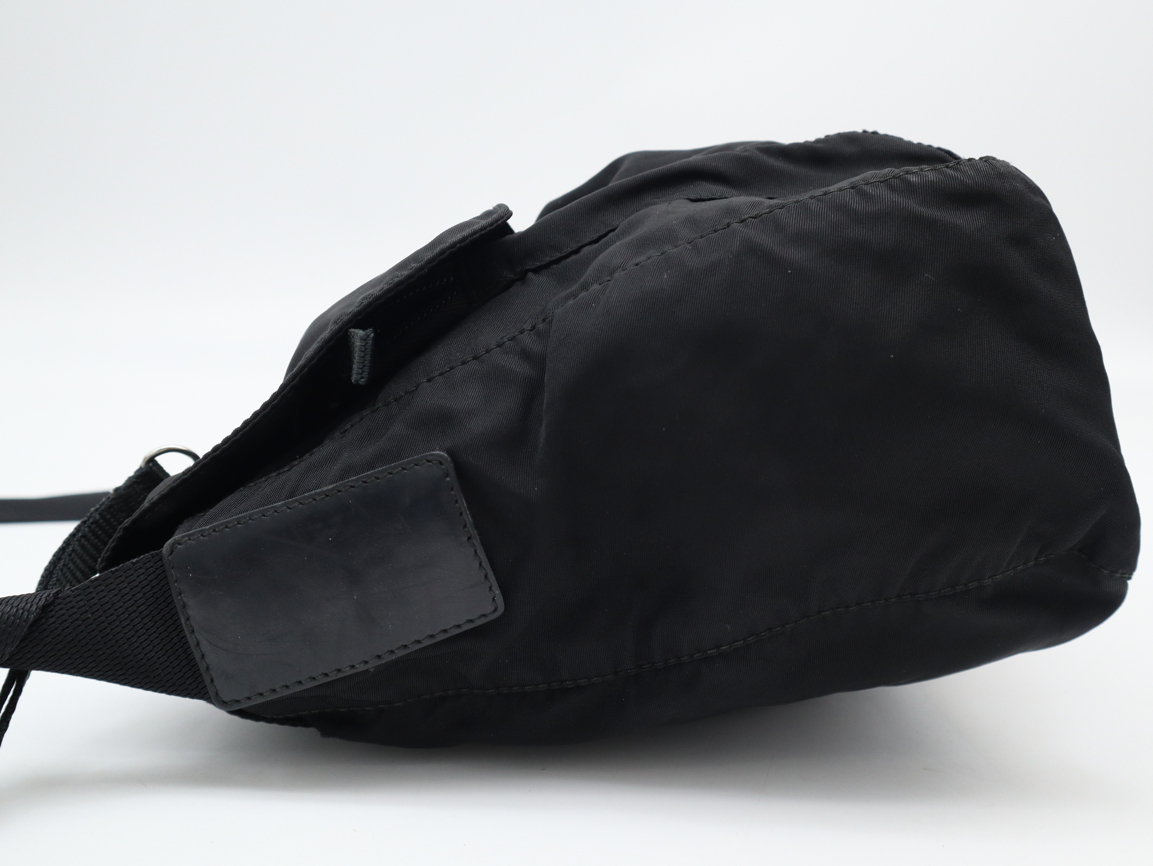 Nylon Shoulder Bag, Black Shoulder Bag — view 3