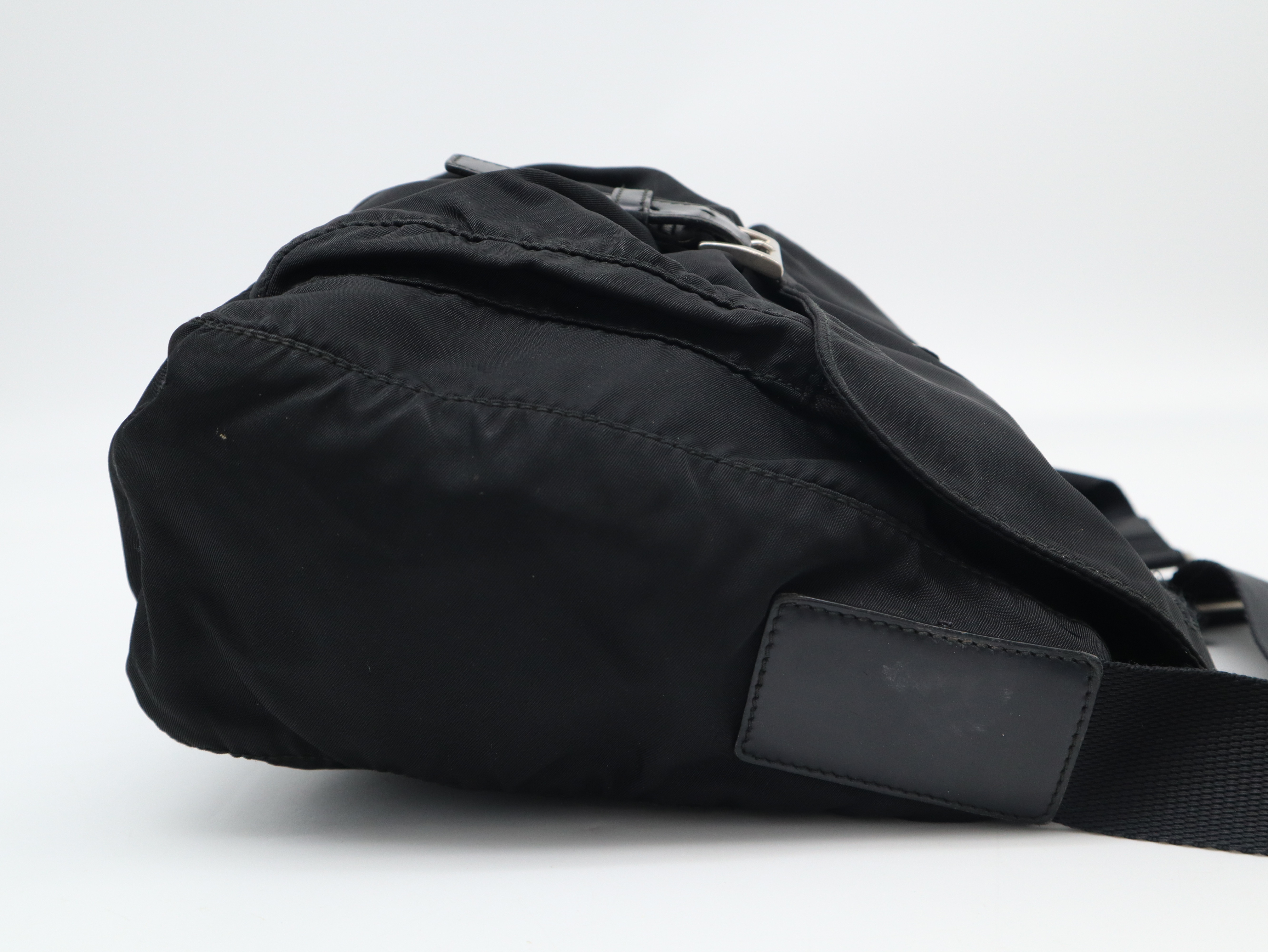Nylon Shoulder Bag, Black Shoulder Bag — view 4