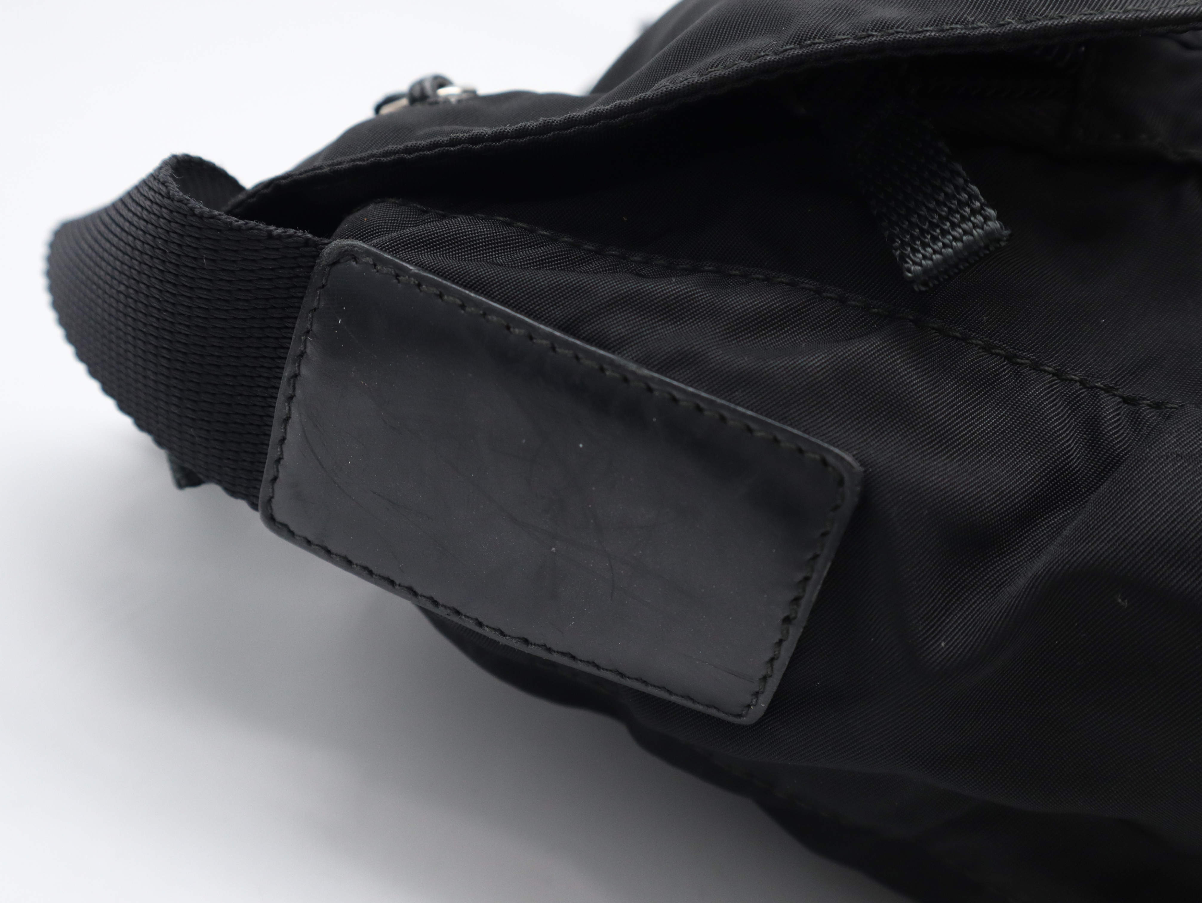 Nylon Shoulder Bag, Black Shoulder Bag — view 7