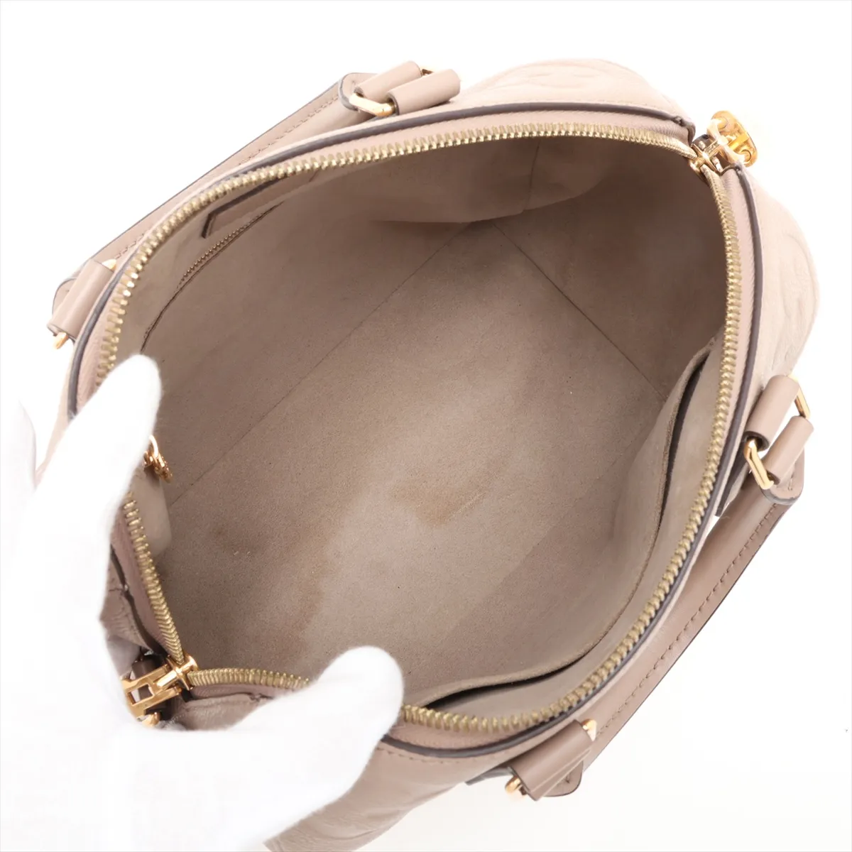 Monogram Empreinte Speedy Bandoulière 25 M59273 Beige (Other model strap, RFID detected) — view 8