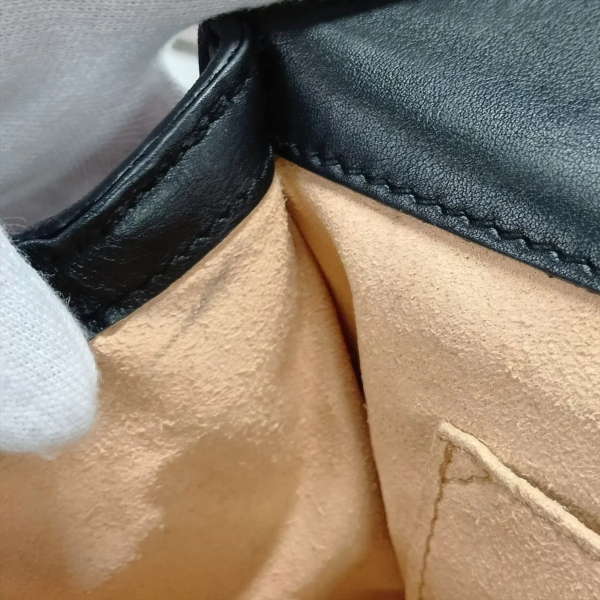 GG Supreme Padlock 409487 PVC x Leather Chain Shoulder Bag Beige x Black — view 12