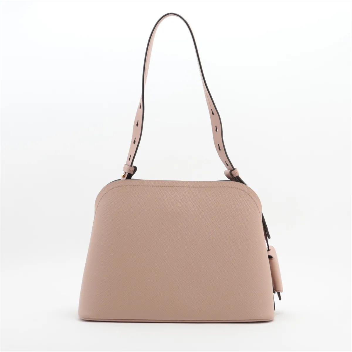 Saffiano Cuir 1BA251 Leather 2-Way Shoulder Bag, Pink Beige — view 2