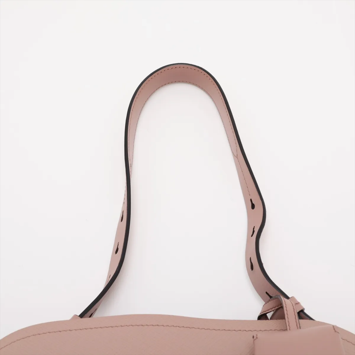 Saffiano Cuir 1BA251 Leather 2-Way Shoulder Bag, Pink Beige — view 6