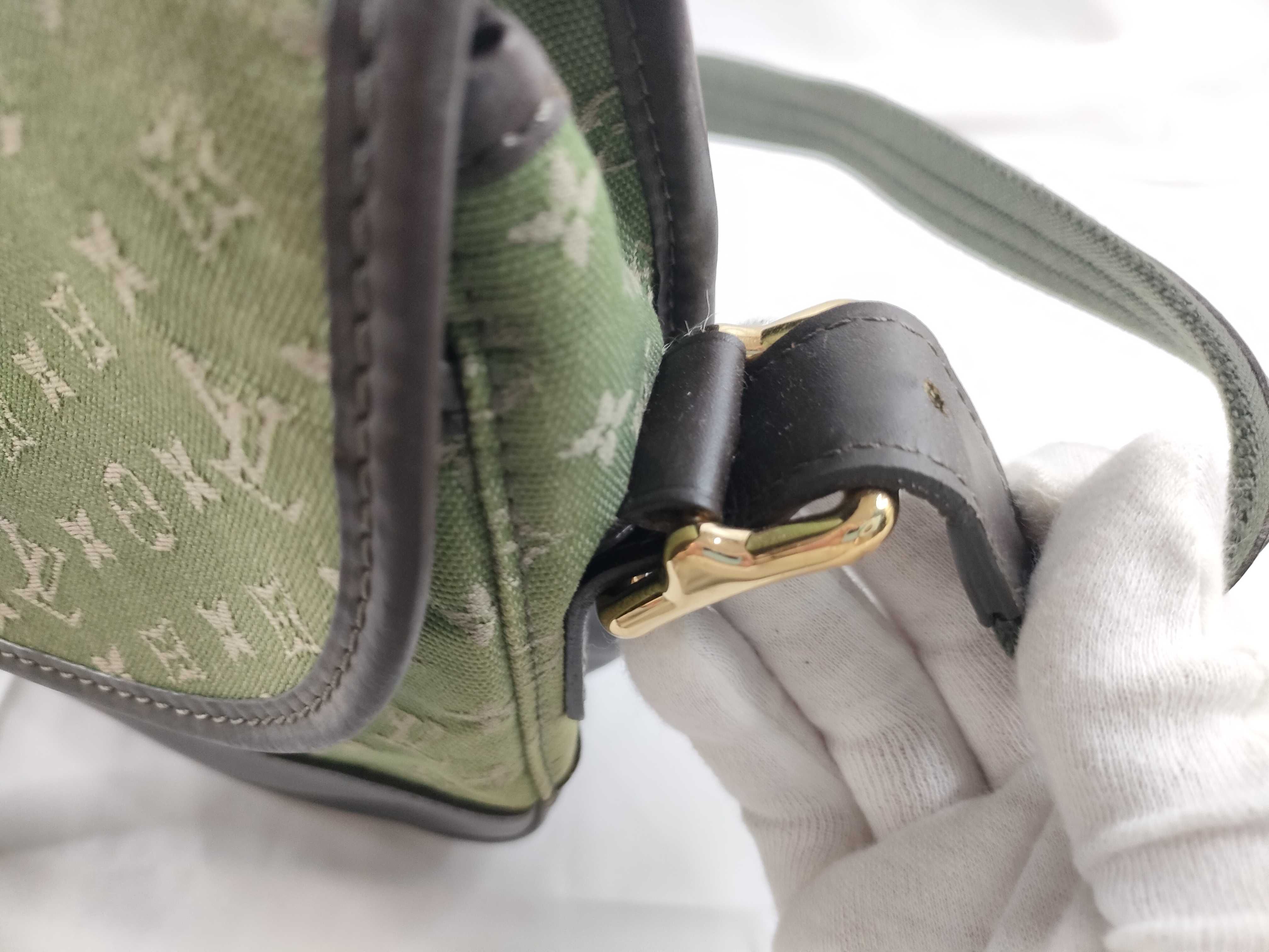 Green Canvas Monogram Mini Lingerie M92673 Shoulder Bag — view 8