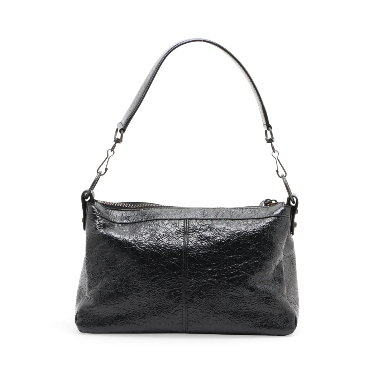 Le City Moto Small Leather 2-Way Shoulder Bag, Black 866057 — view 2