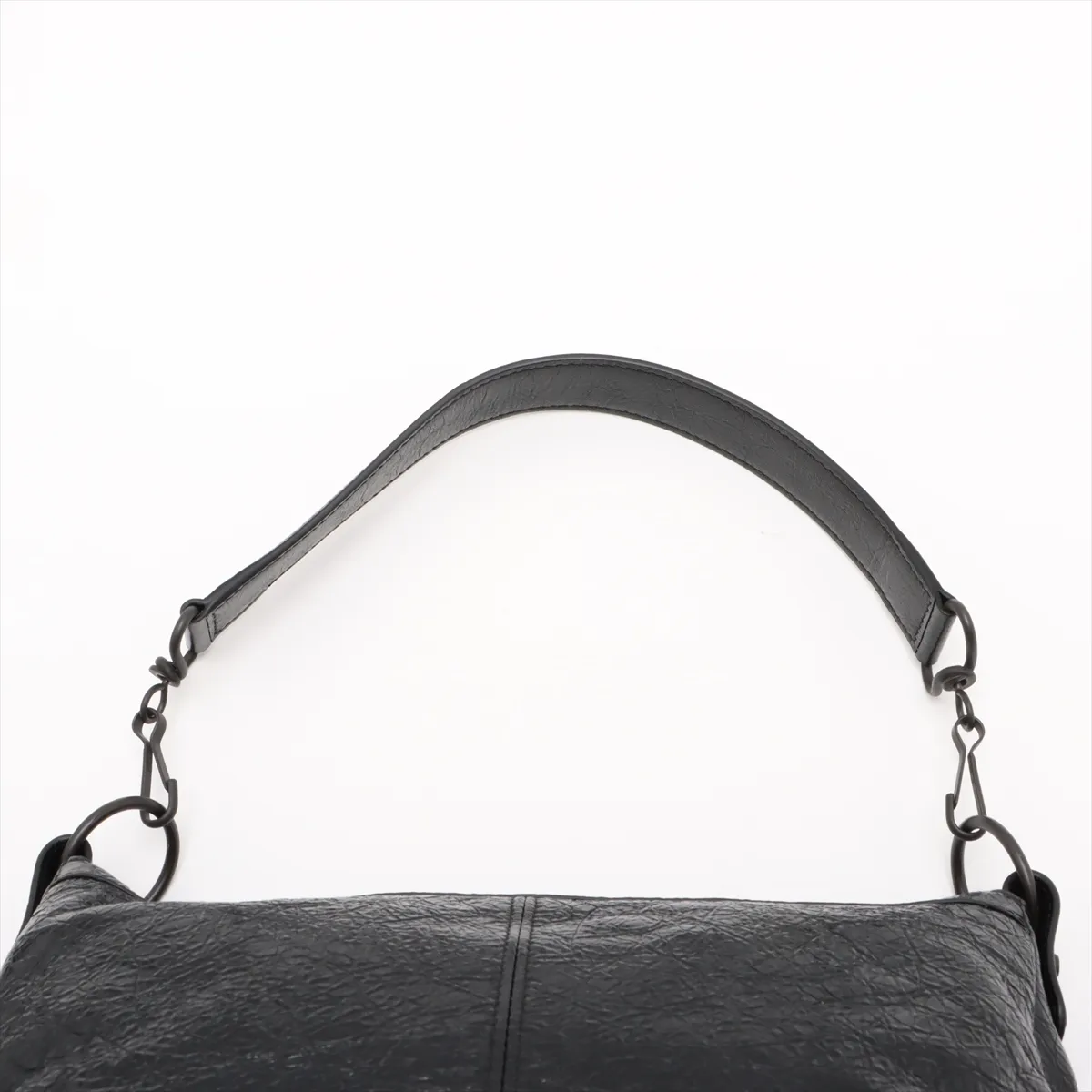 Le City Moto Small Leather 2-Way Shoulder Bag, Black 866057 — view 6