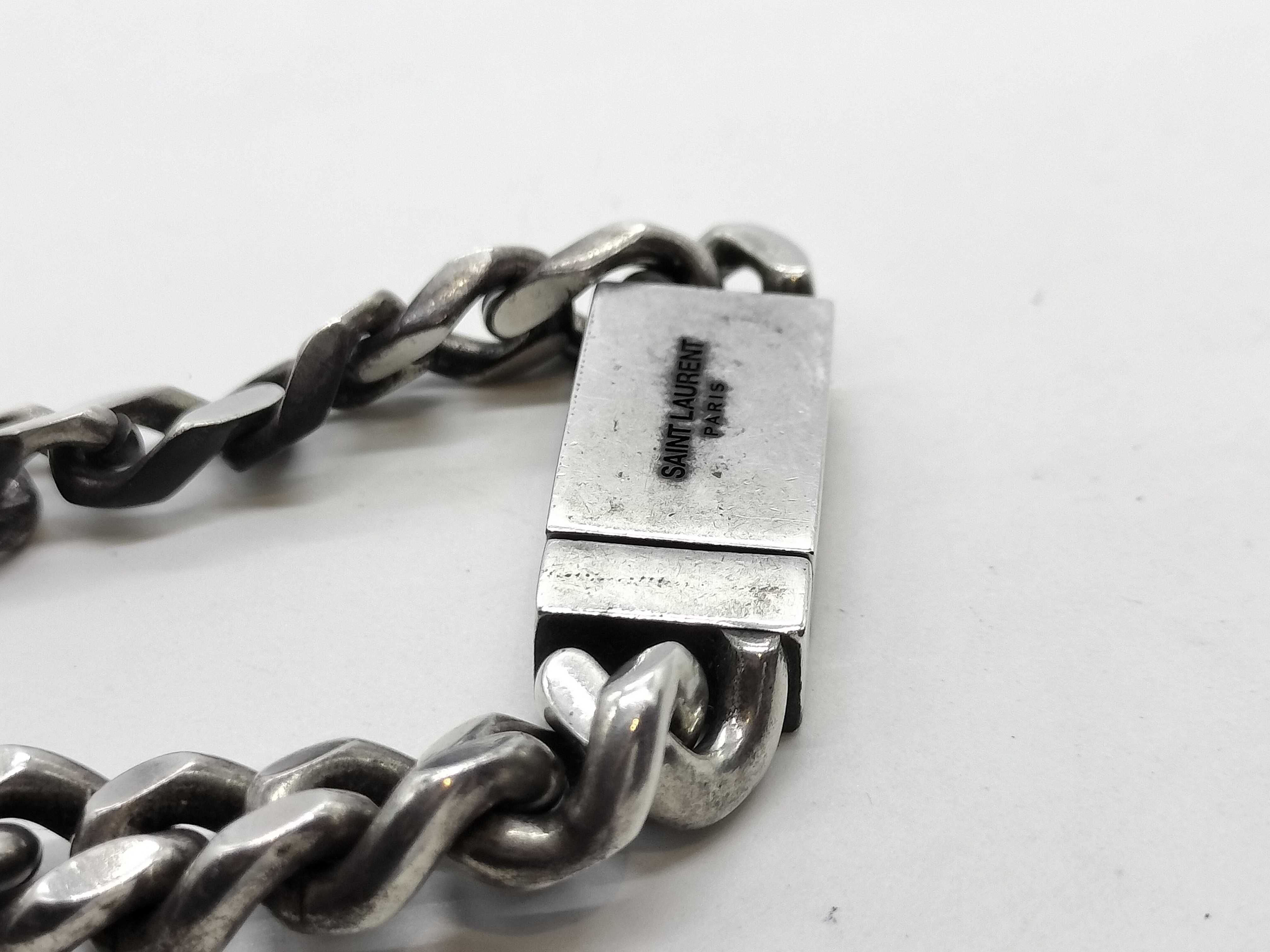 Silver Curved Chain Bracelet (Bracelet/Bangle) — view 3