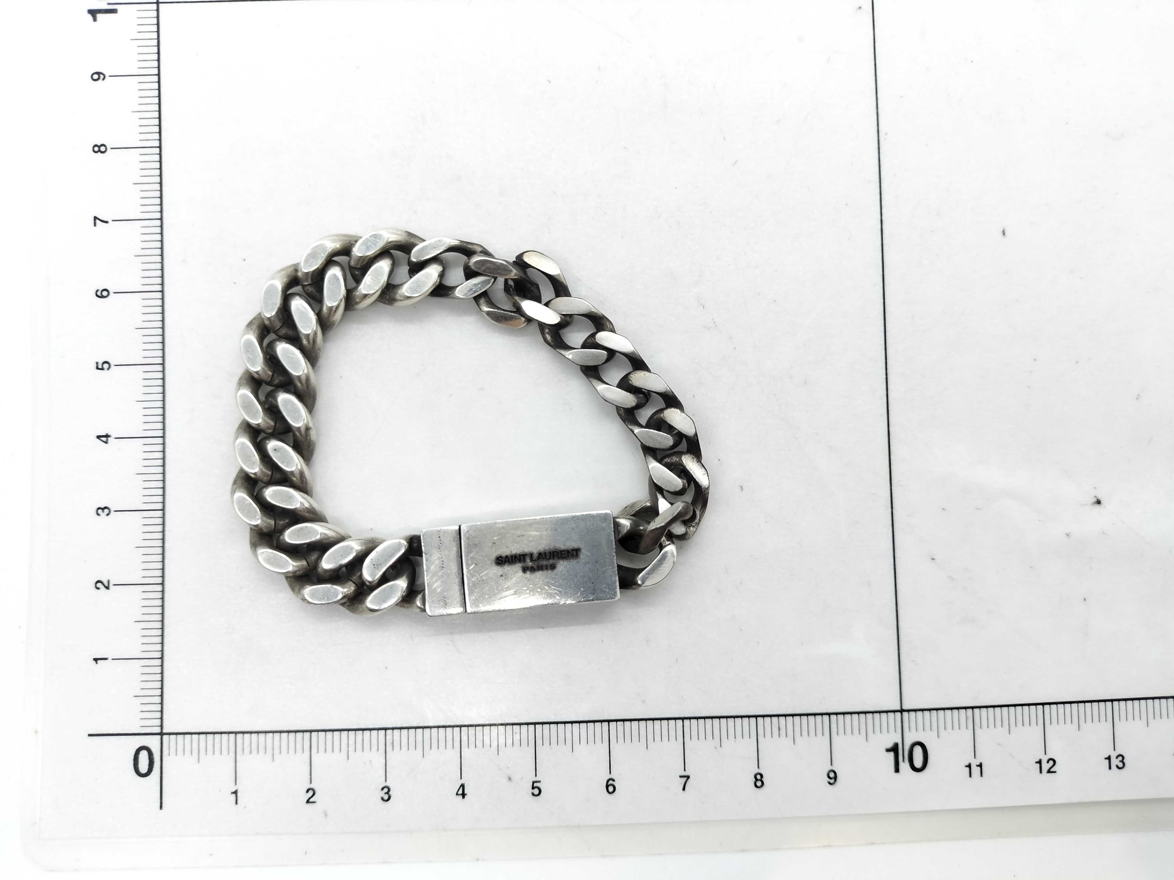Silver Curved Chain Bracelet (Bracelet/Bangle) — view 6
