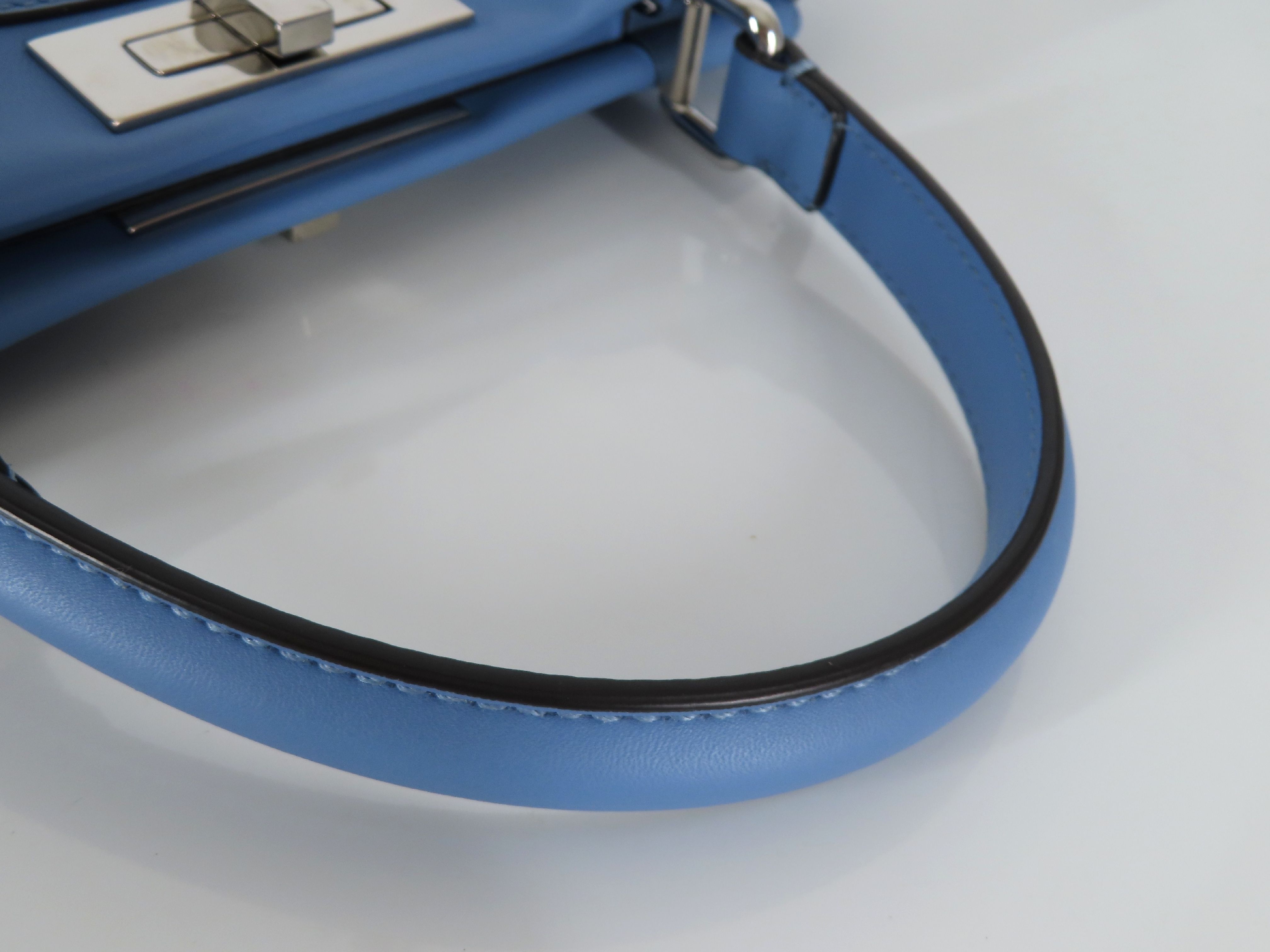 Peekaboo Regular Leather 2-Way Handbag, Blue, 8BN290 (Handbag) — view 3