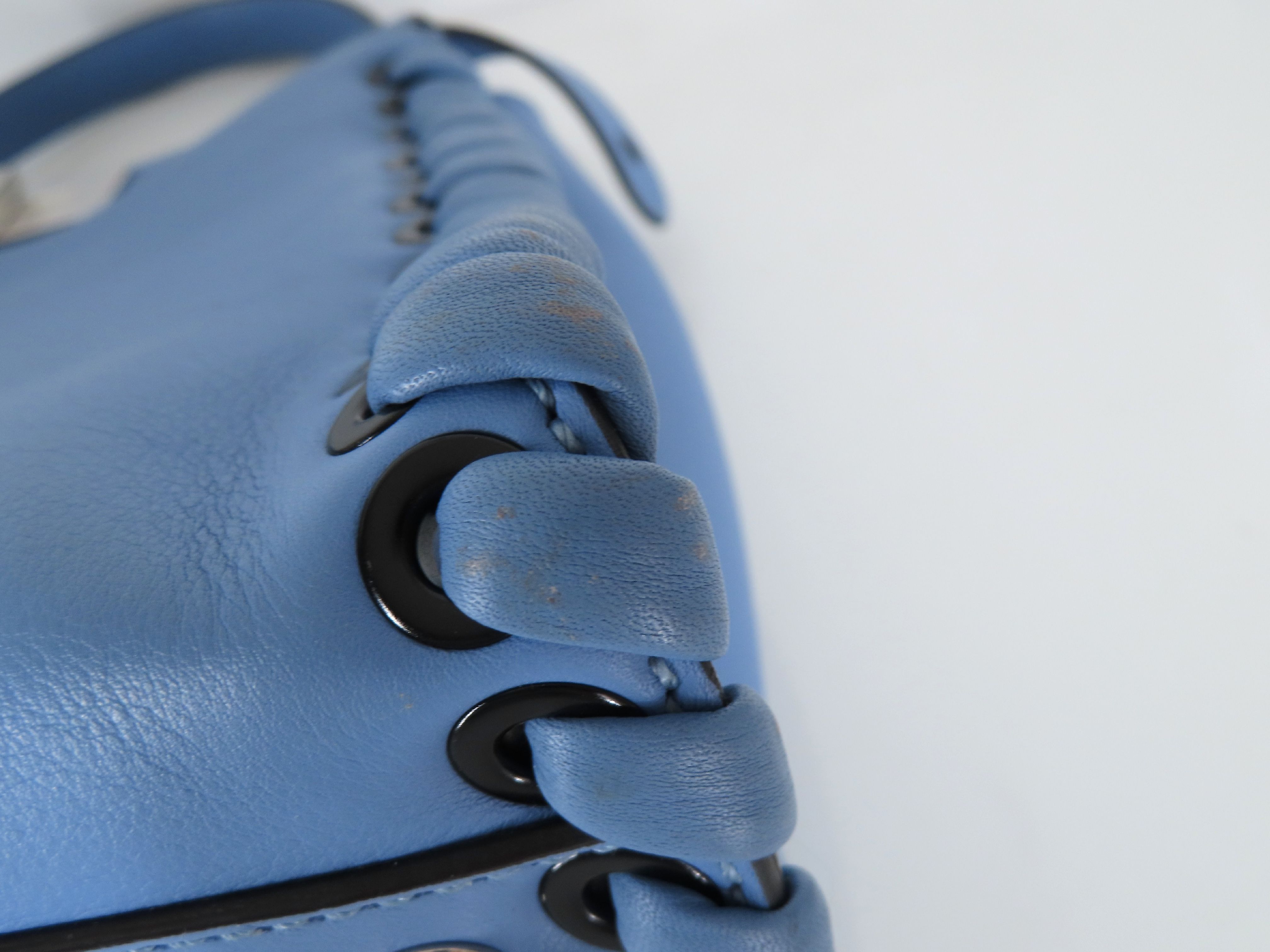 Peekaboo Regular Leather 2-Way Handbag, Blue, 8BN290 (Handbag) — view 6