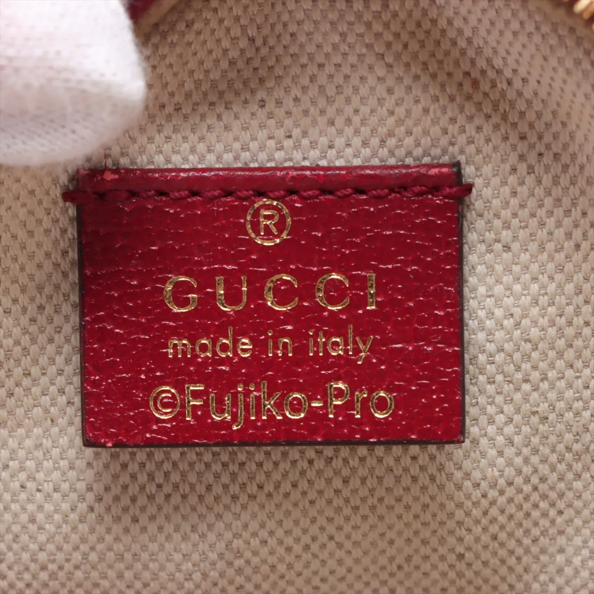 Doraemon x Gucci Mini GG Supreme PVC x Leather Shoulder Bag Red 625216 — view 7