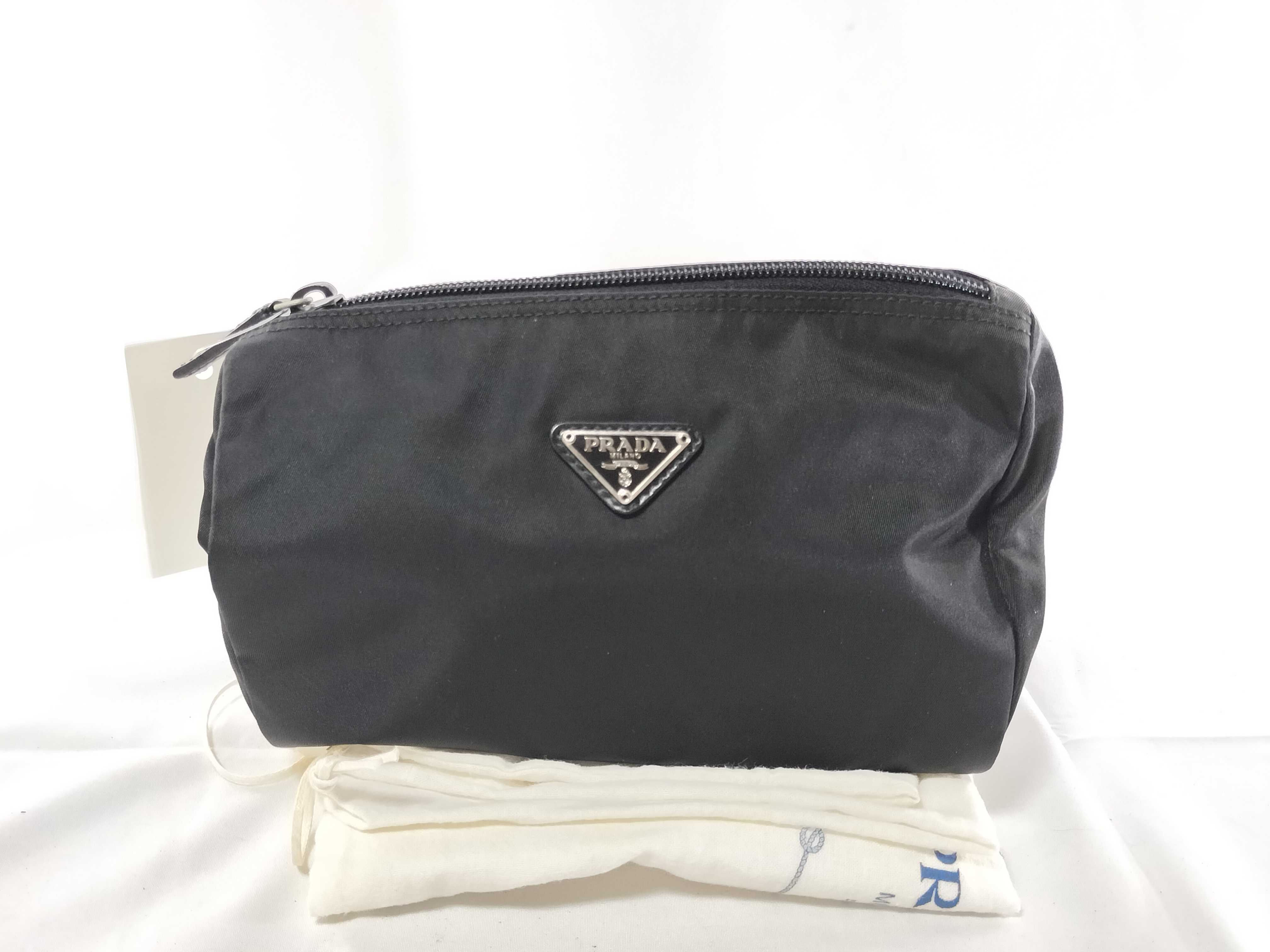 Nylon Triangle Logo Pouch