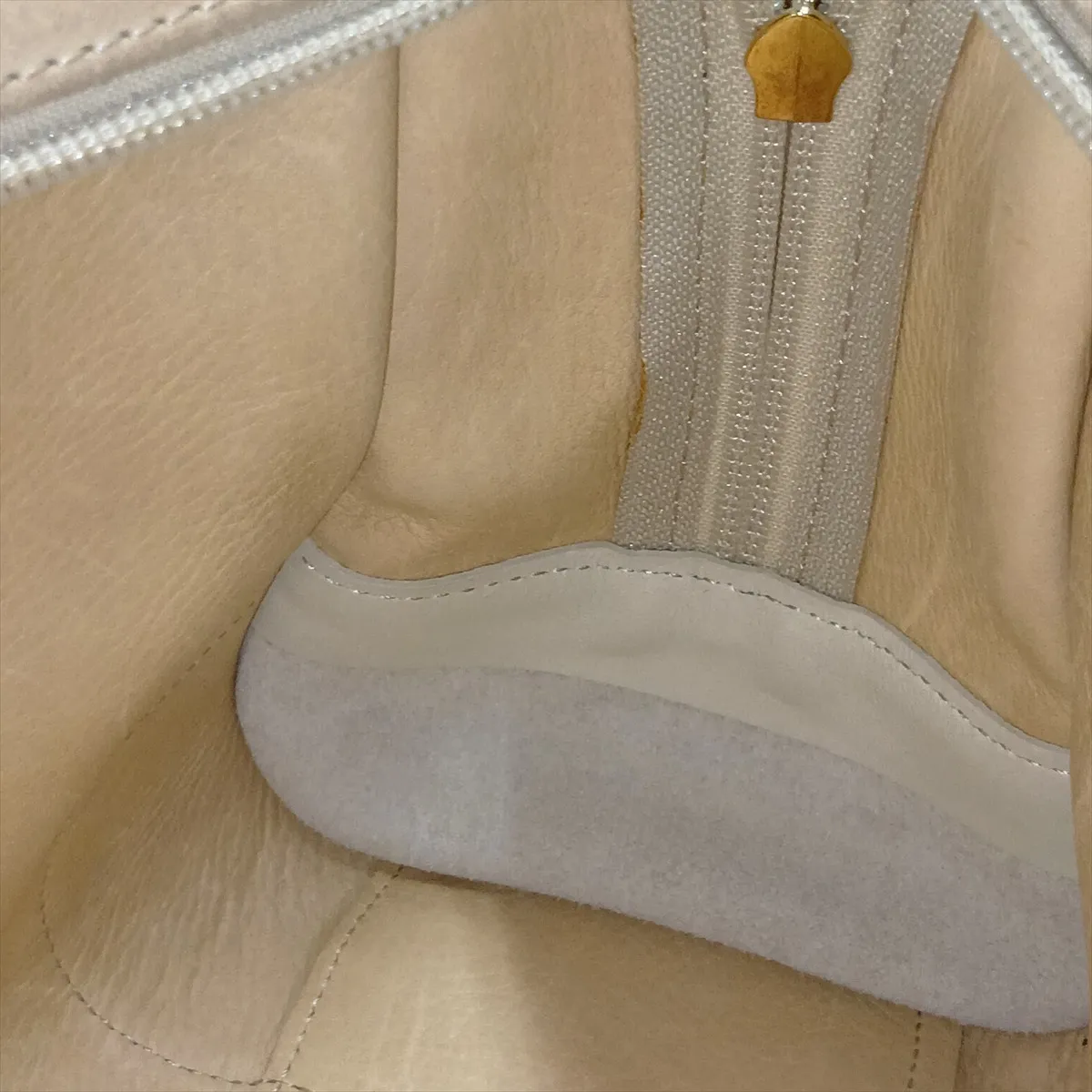 Amazona 28 Suede and Leather Handbag, Beige and Brown — view 13