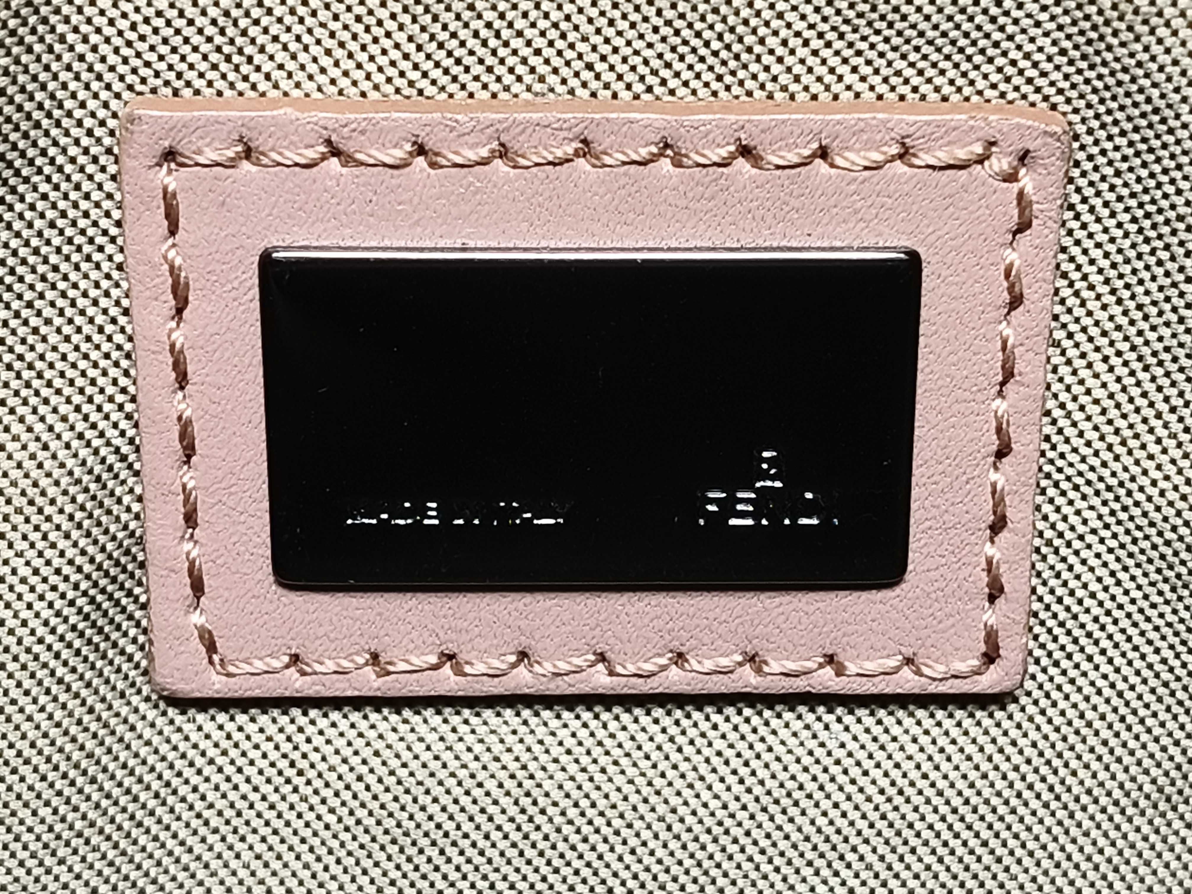 Zucca pattern Fendi Zucchino handbag pink pouch — view 12