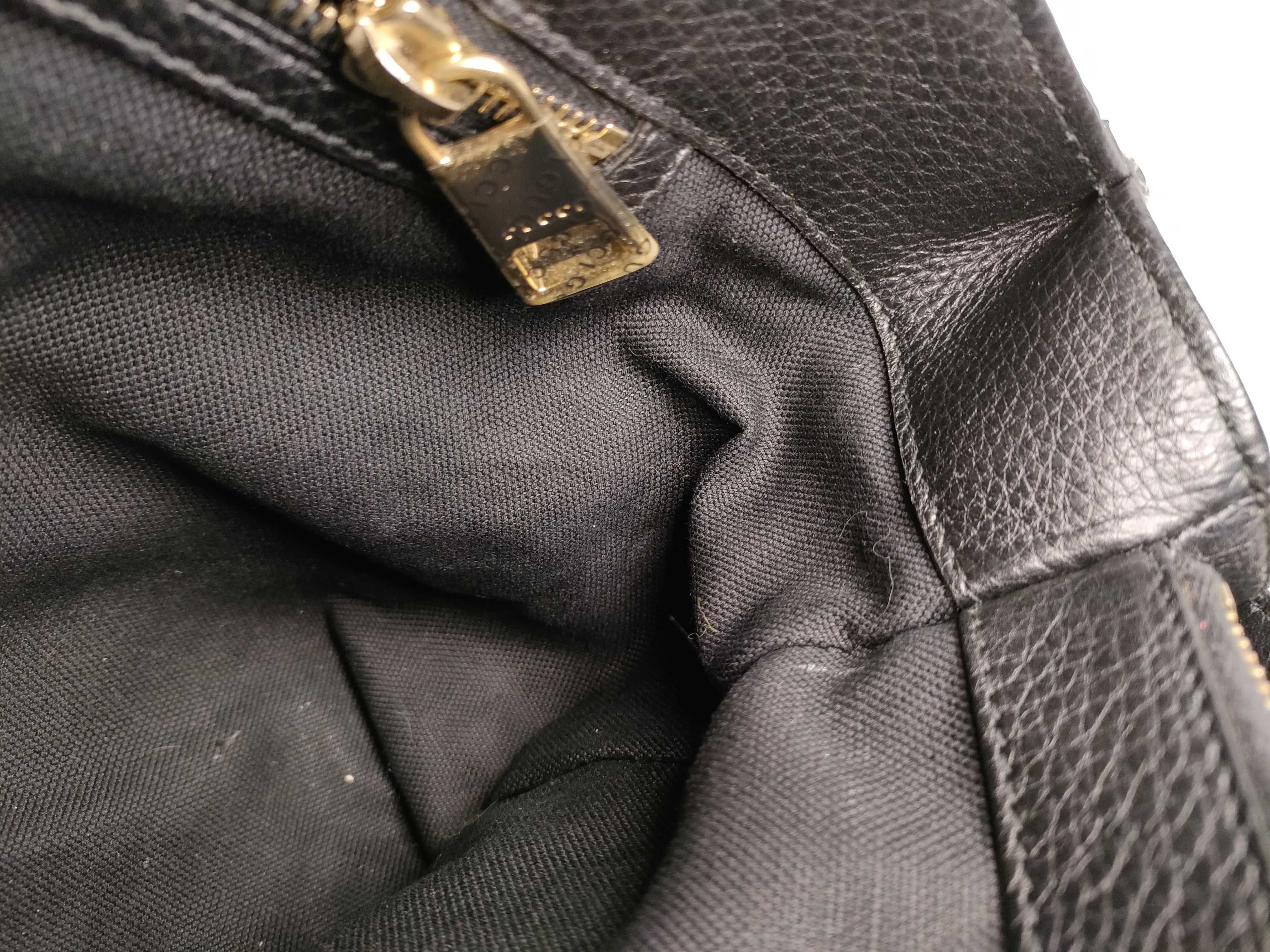 Bamboo Shopper Medium Size Leather Tote Bag Handbag 2-Way Shoulder Bag Black 323660 Handbag — view 9