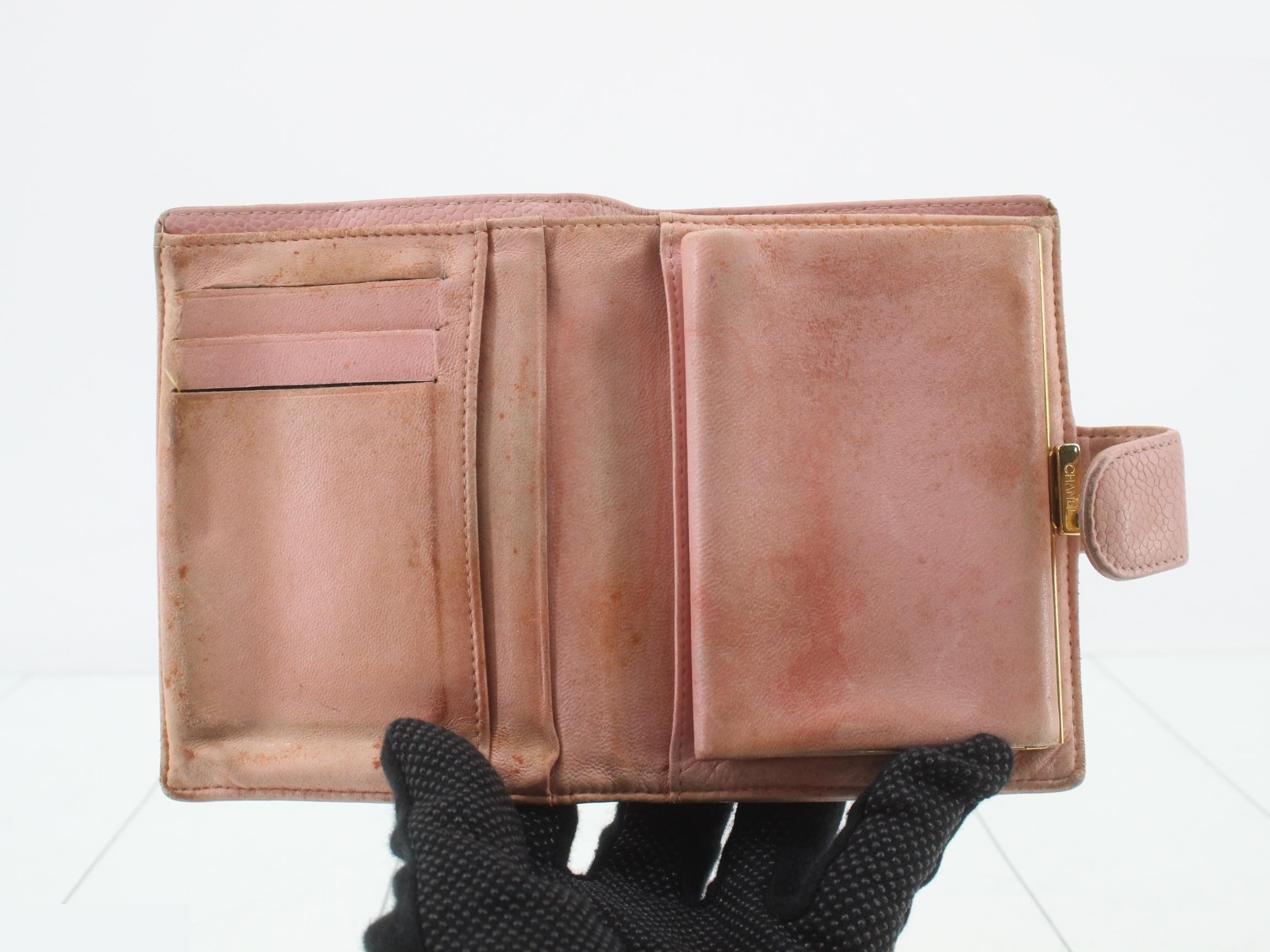 Caviar leather folding wallet — view 4