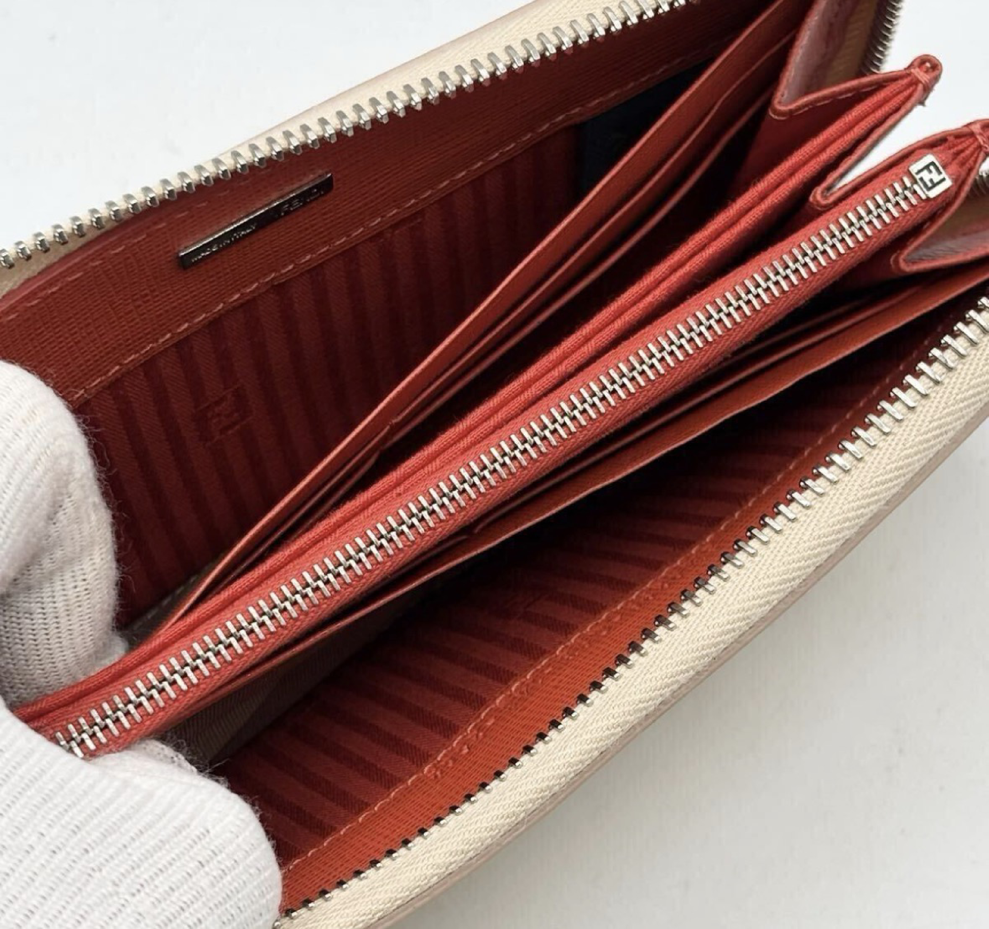 Round Zipper Wallet with Dice Design, Box, Dust Bag — view 8