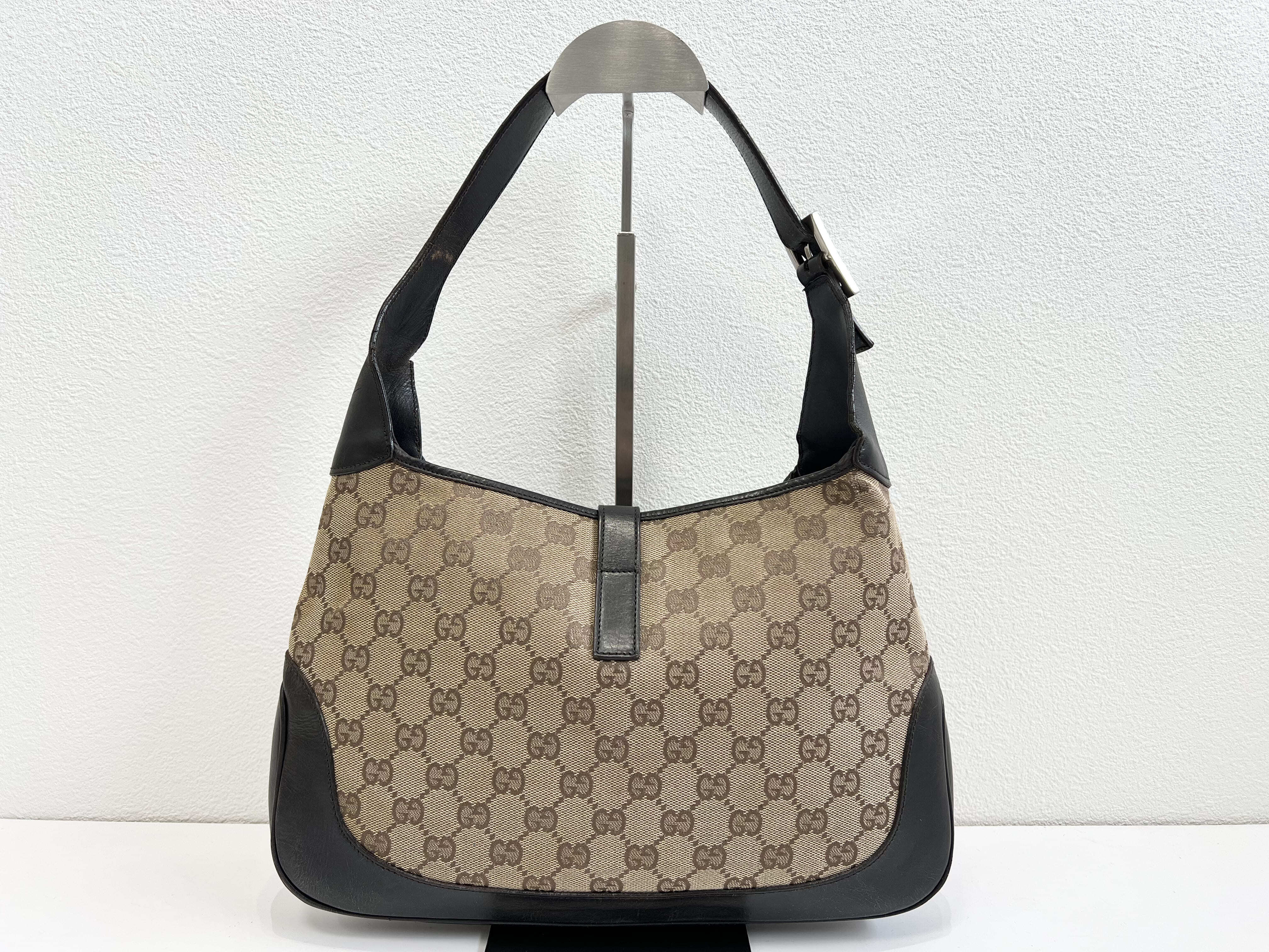 Jackie Sherry Line GG Leather Canvas Shoulder Bag Handbag One — view 2