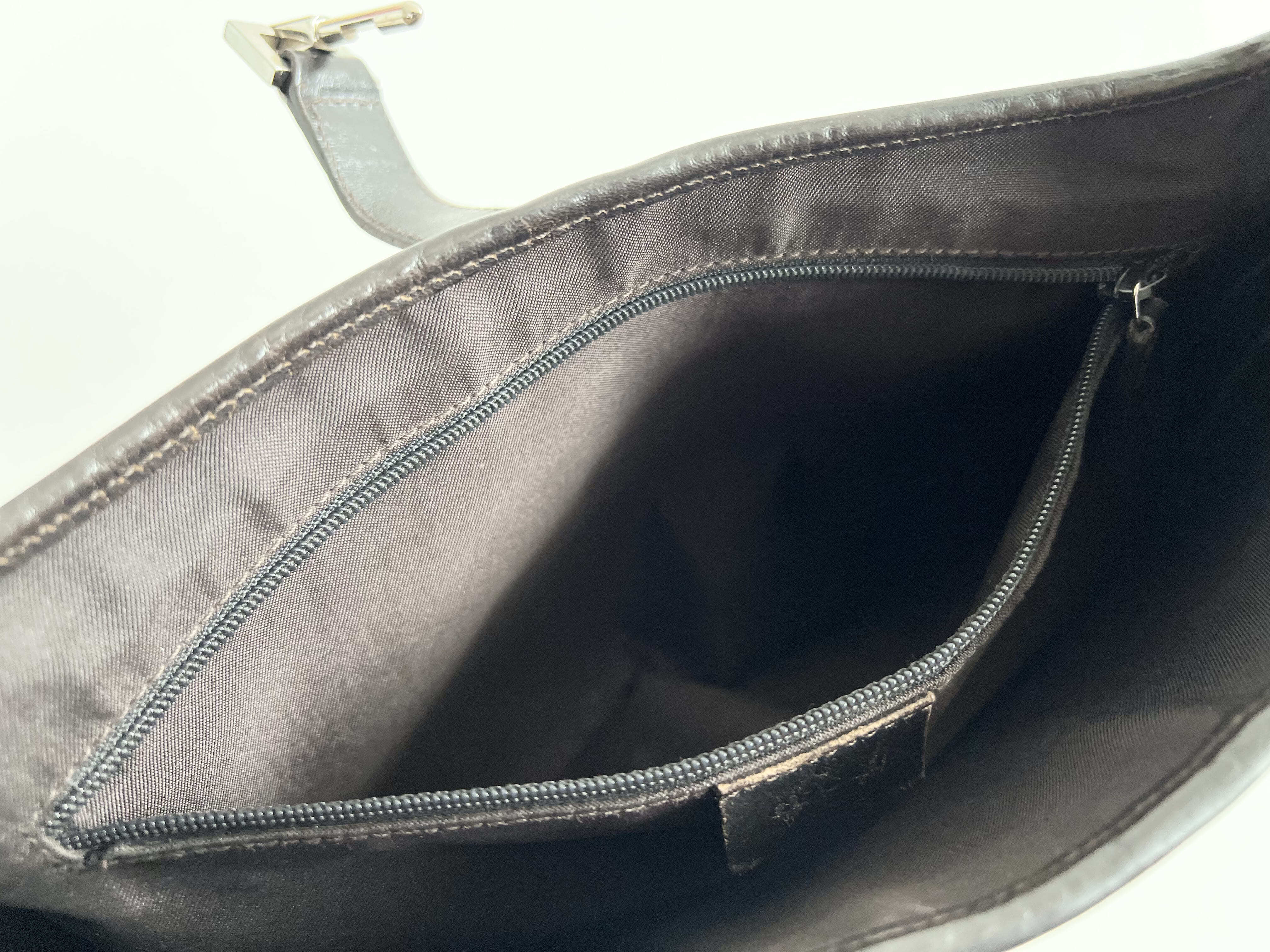 Jackie Sherry Line GG Leather Canvas Shoulder Bag Handbag One — view 9