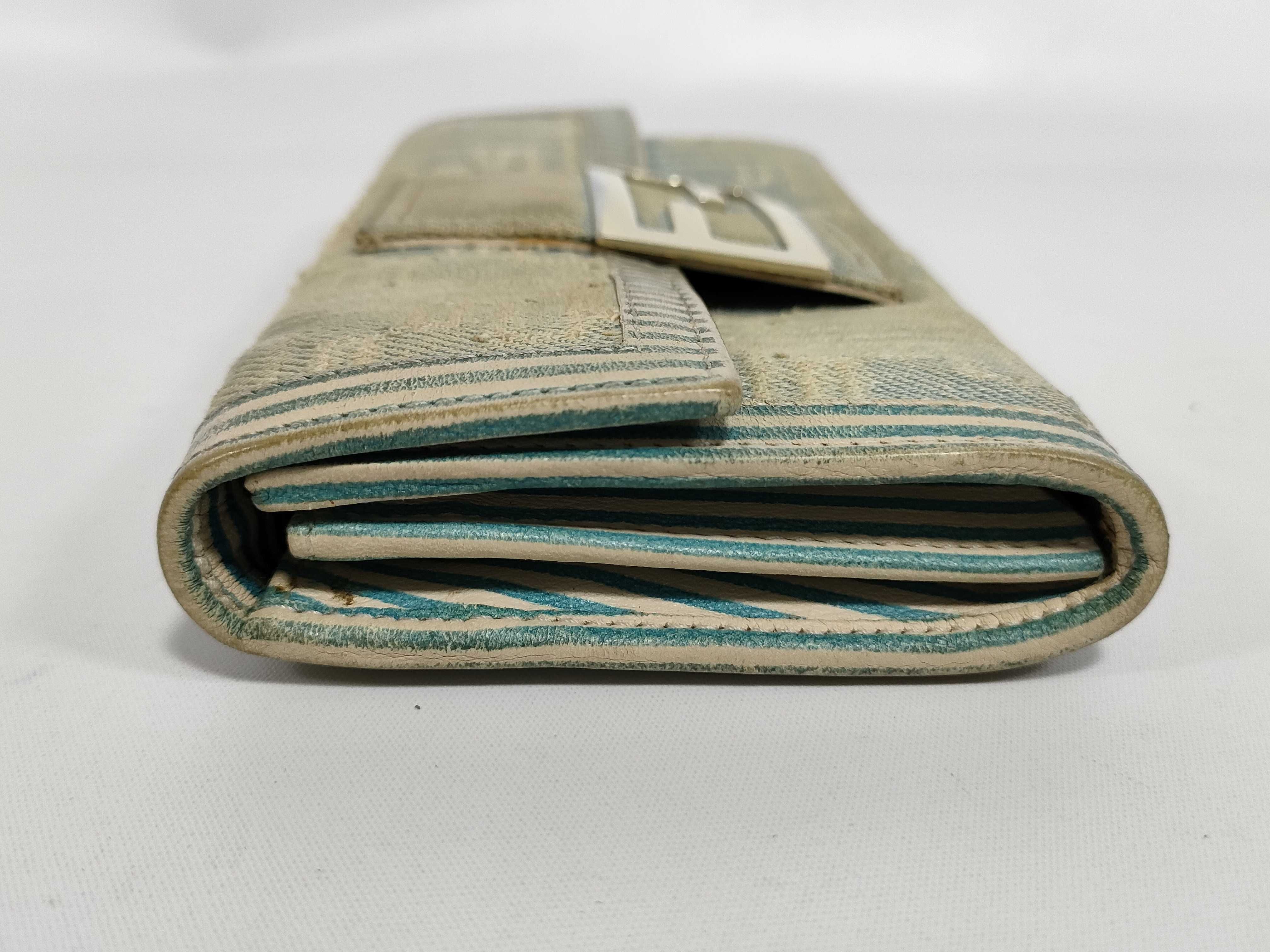 Mamma Long Wallet, Denim, Zucca Pattern — view 3