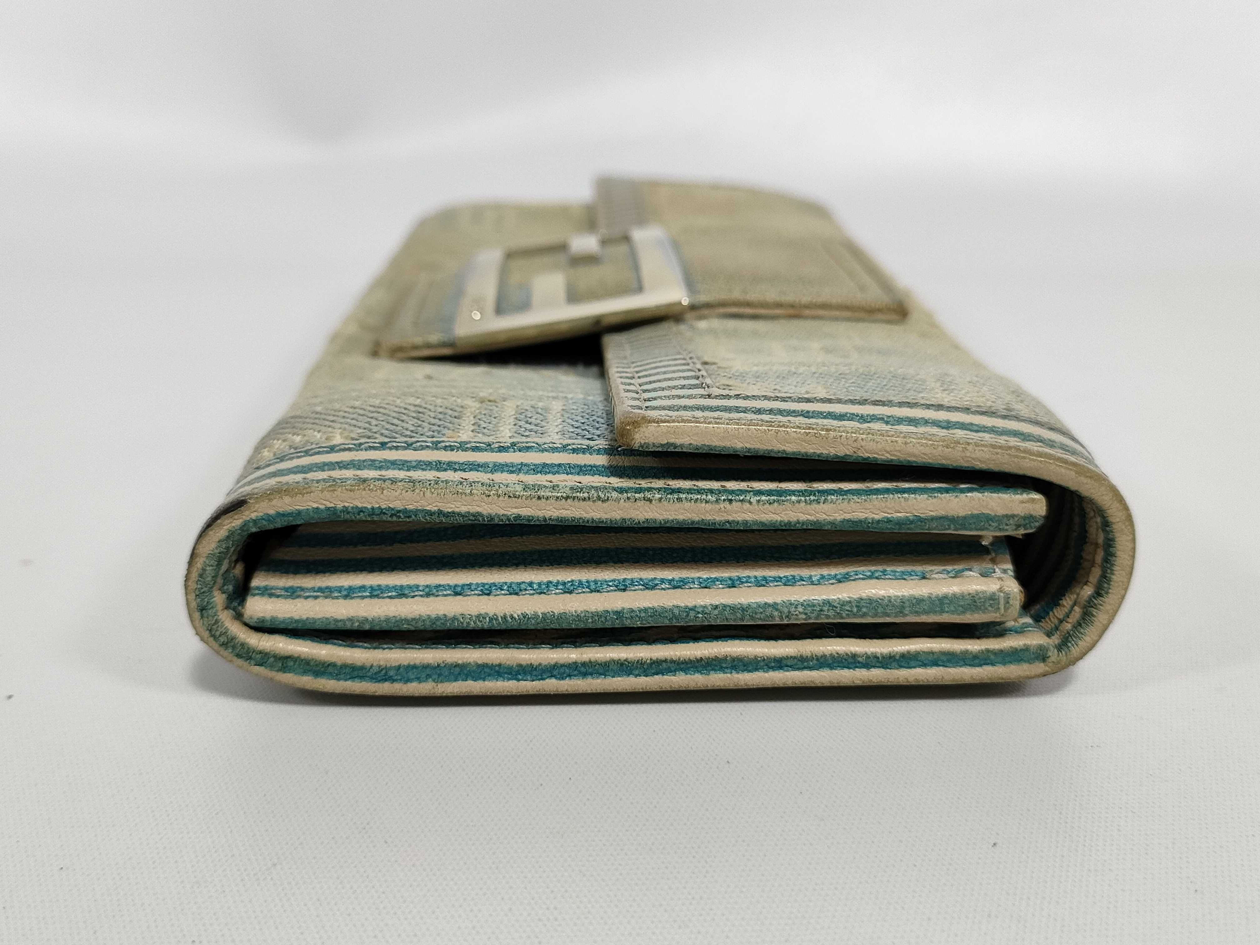 Mamma Long Wallet, Denim, Zucca Pattern — view 6