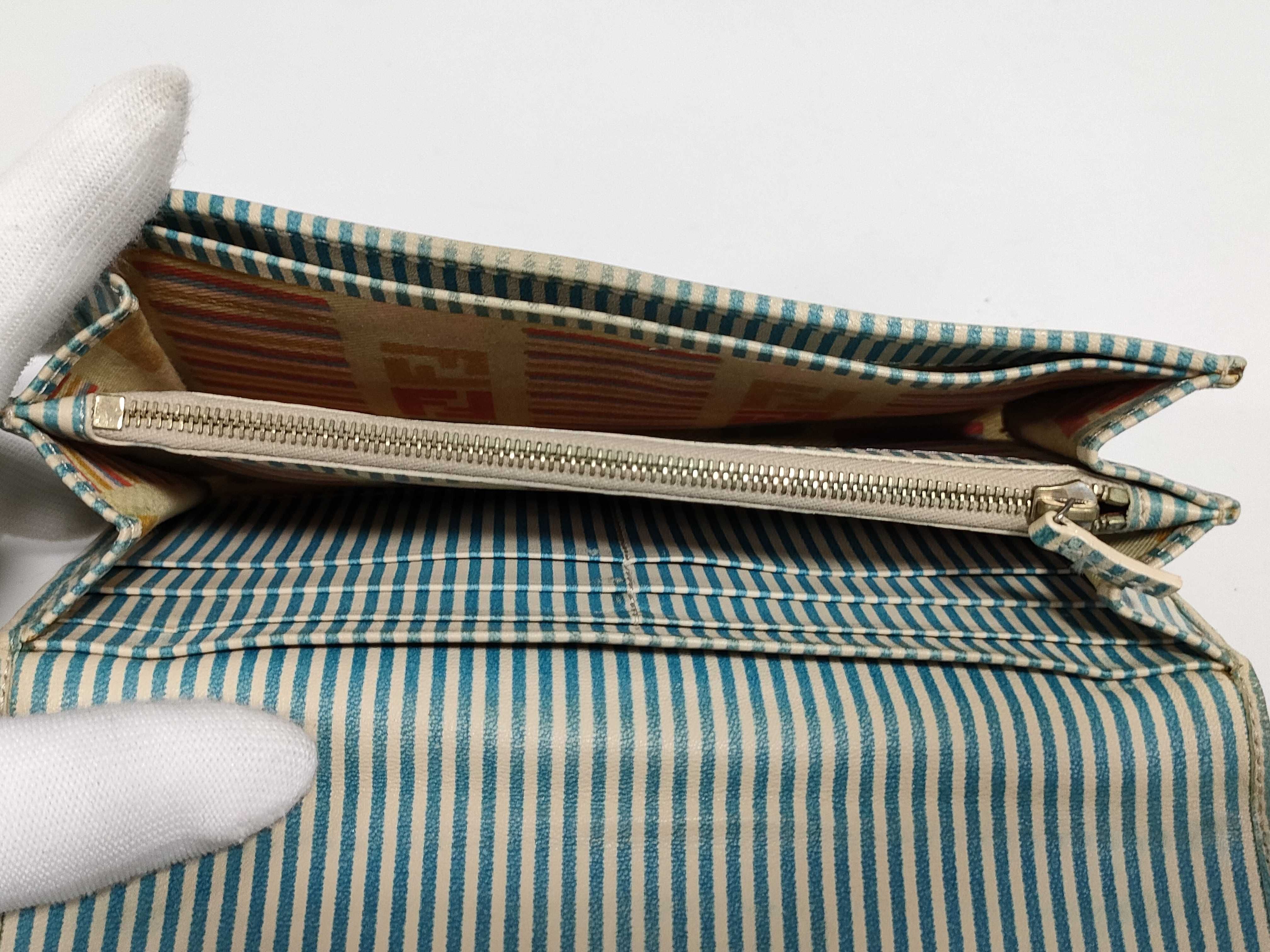 Mamma Long Wallet, Denim, Zucca Pattern — view 10