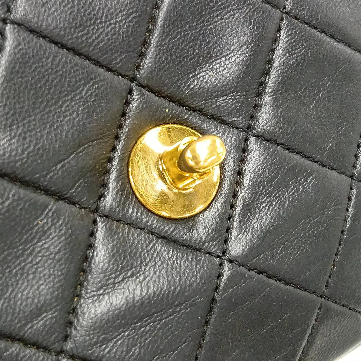 Mini Matelassé 20 Lambskin Single Flap Single Chain Bag, Black with Gold Hardware, 2486185, Series 2, A69900 — view 11