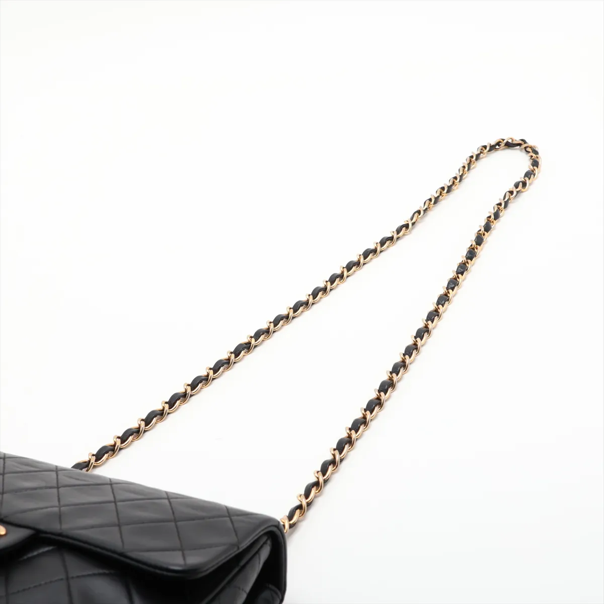 Mini Matelassé 20 Lambskin Single Flap Single Chain Bag, Black with Gold Hardware, 2486185, Series 2, A69900 — view 5