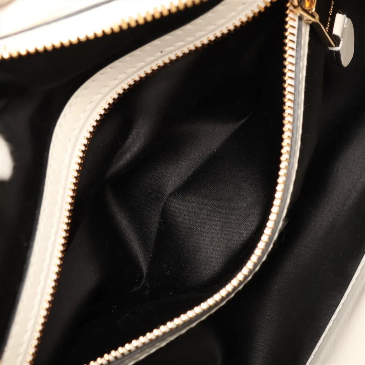 Leather Handbag, White, 5BB182 — view 8