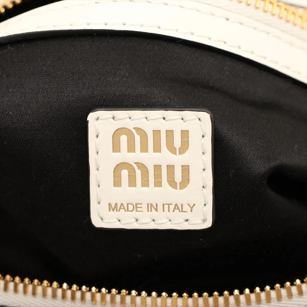 Leather Handbag, White, 5BB182 — view 10