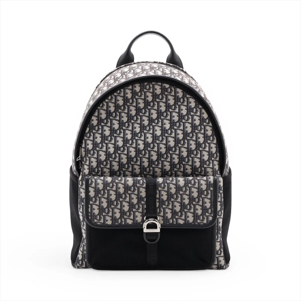 Oblique Canvas x Leather Backpack/Rucksack, Navy