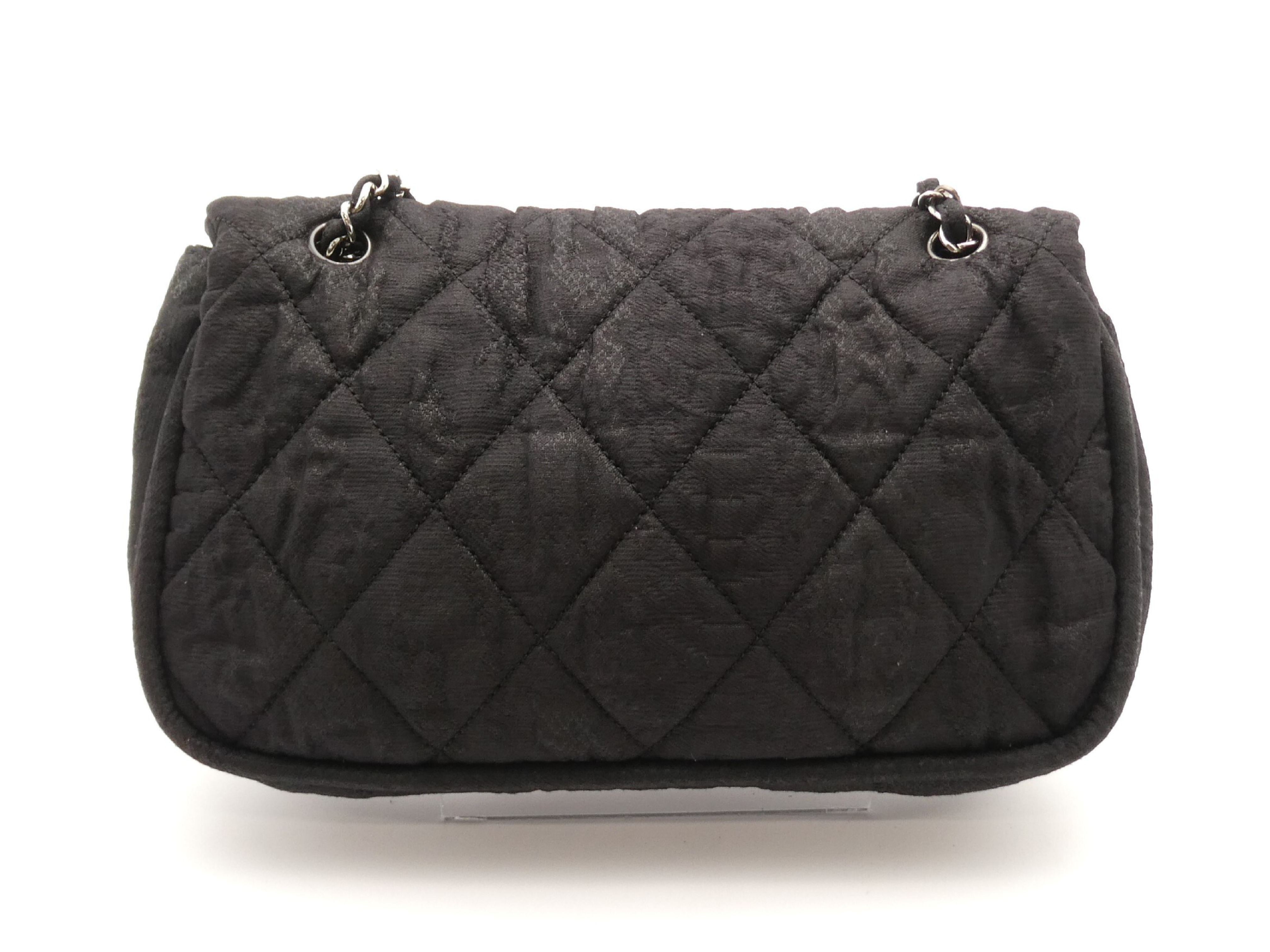 Matelassé Coated Canvas Coco Mark Double Chain Shoulder Bag — view 2