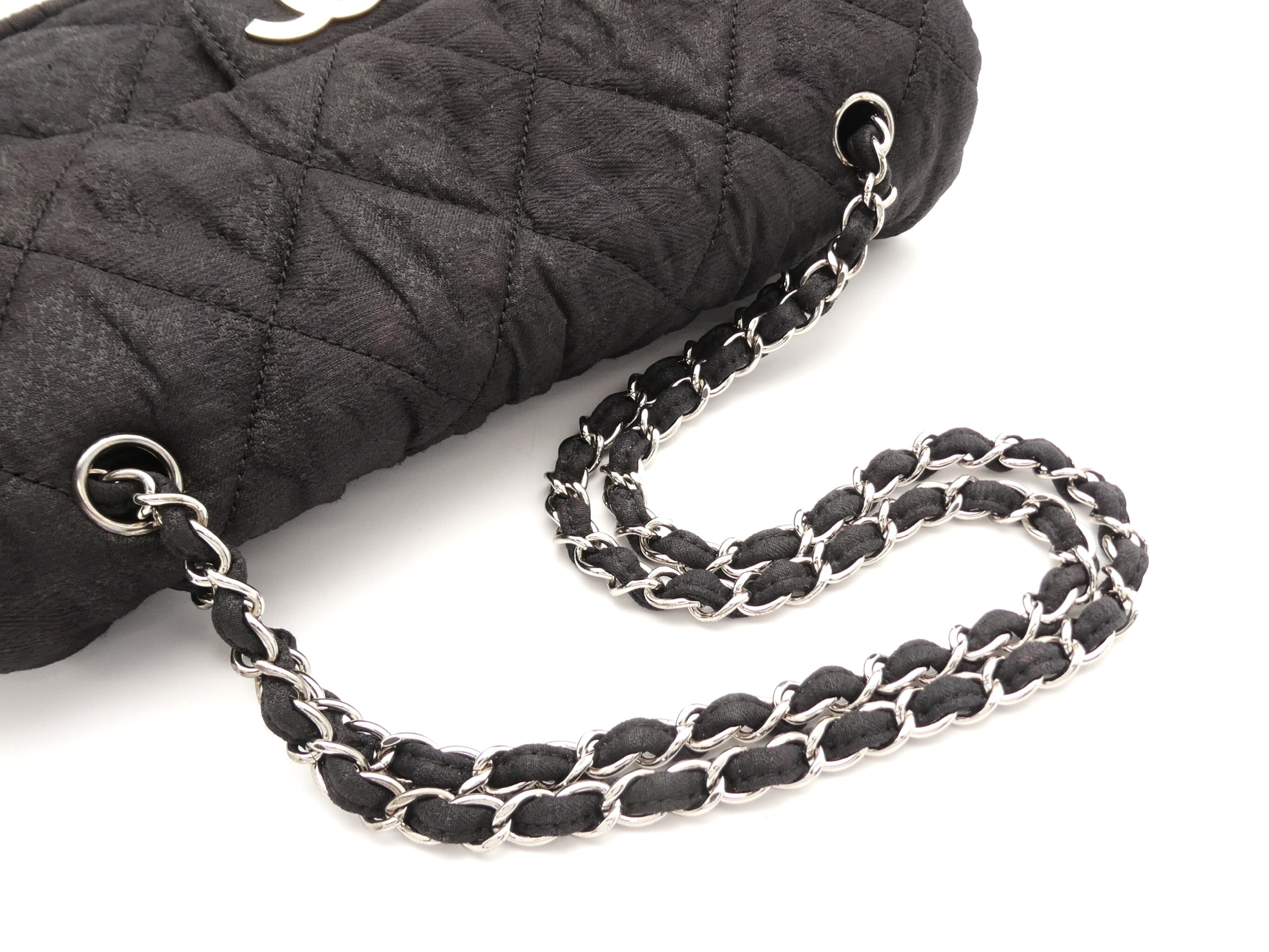 Matelassé Coated Canvas Coco Mark Double Chain Shoulder Bag — view 6