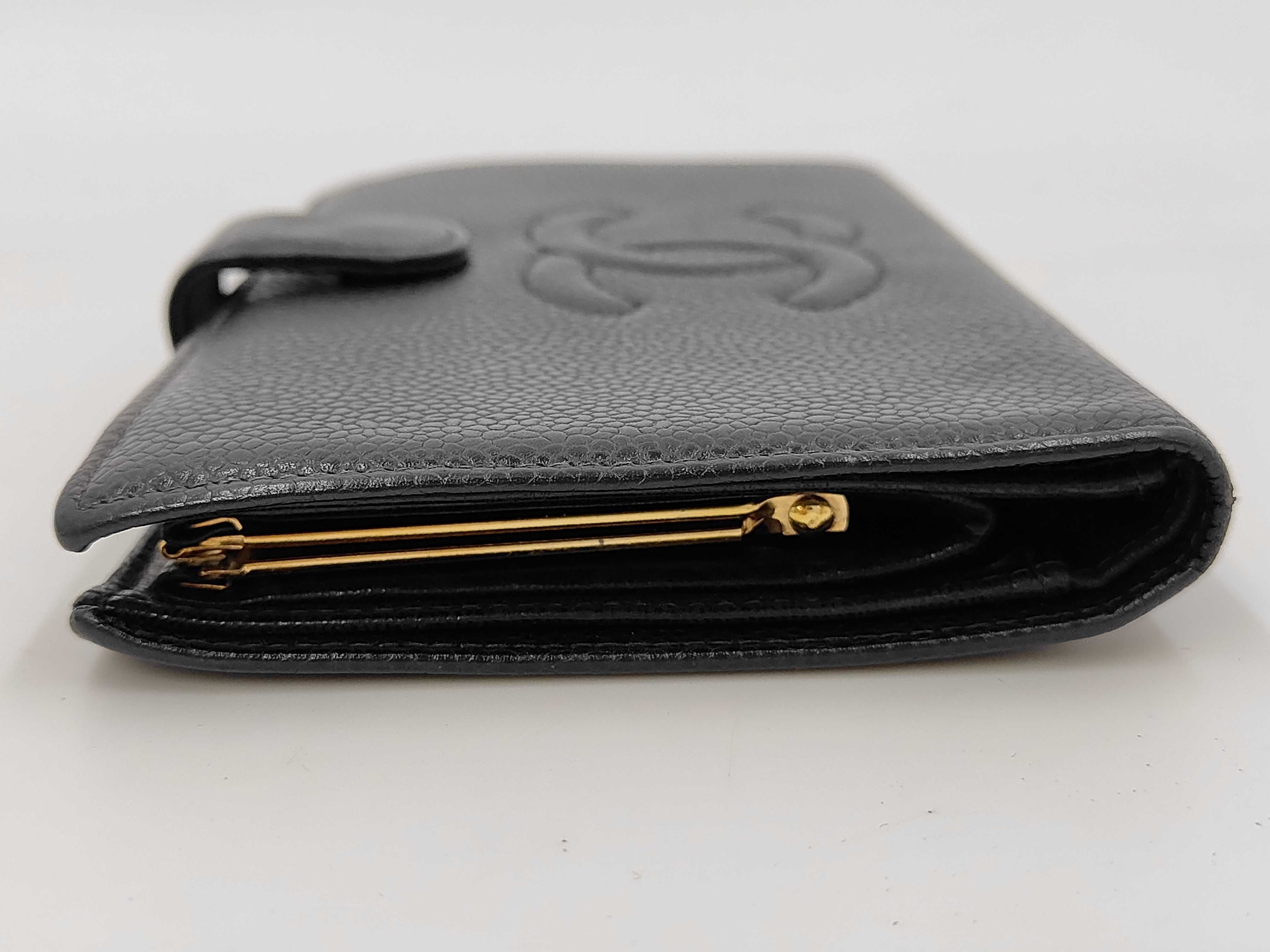 coin purse, caviar leather/black wallet — view 6