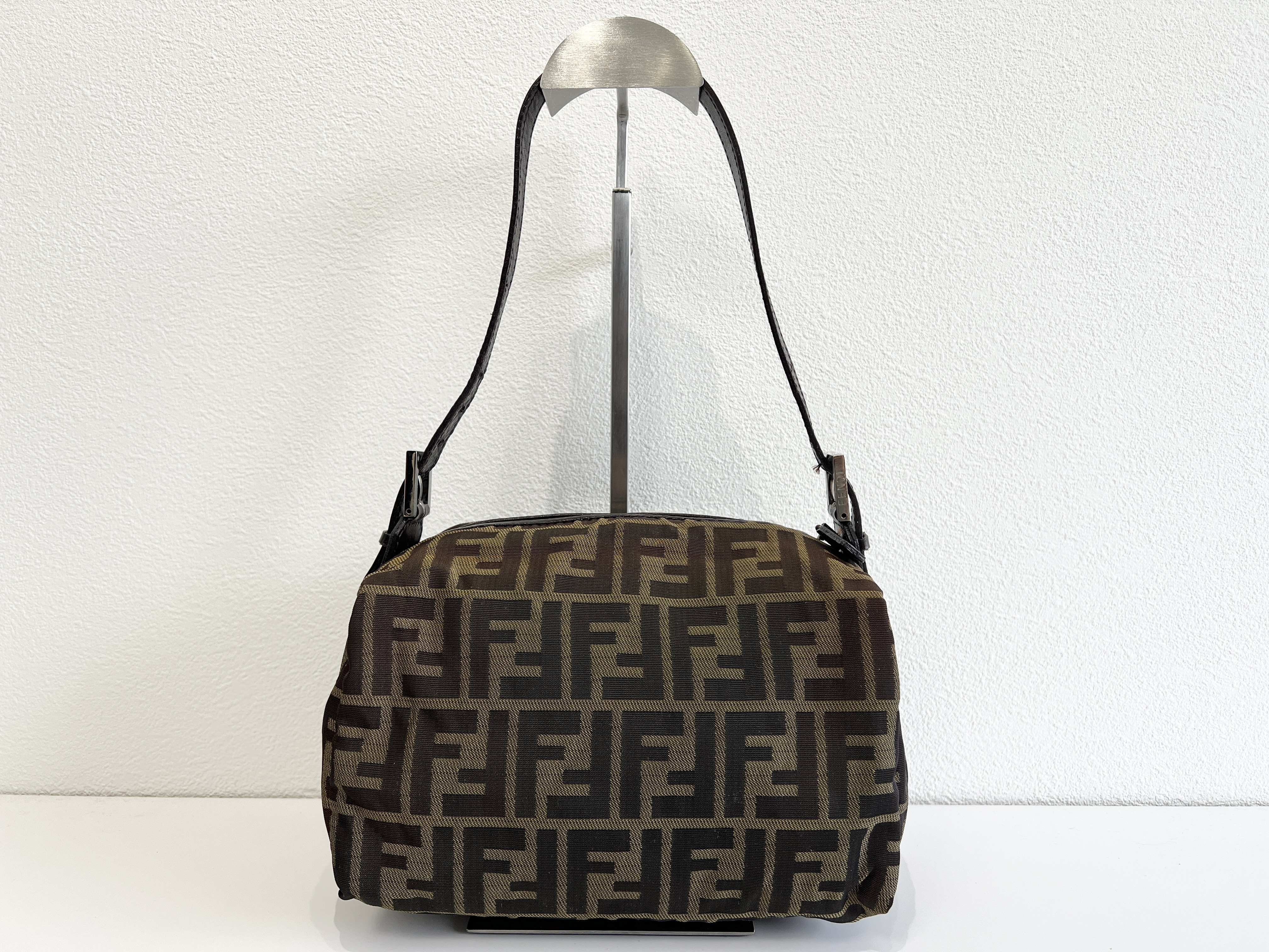 Zucca Canvas Leather Accessory Pouch Handbag — view 2