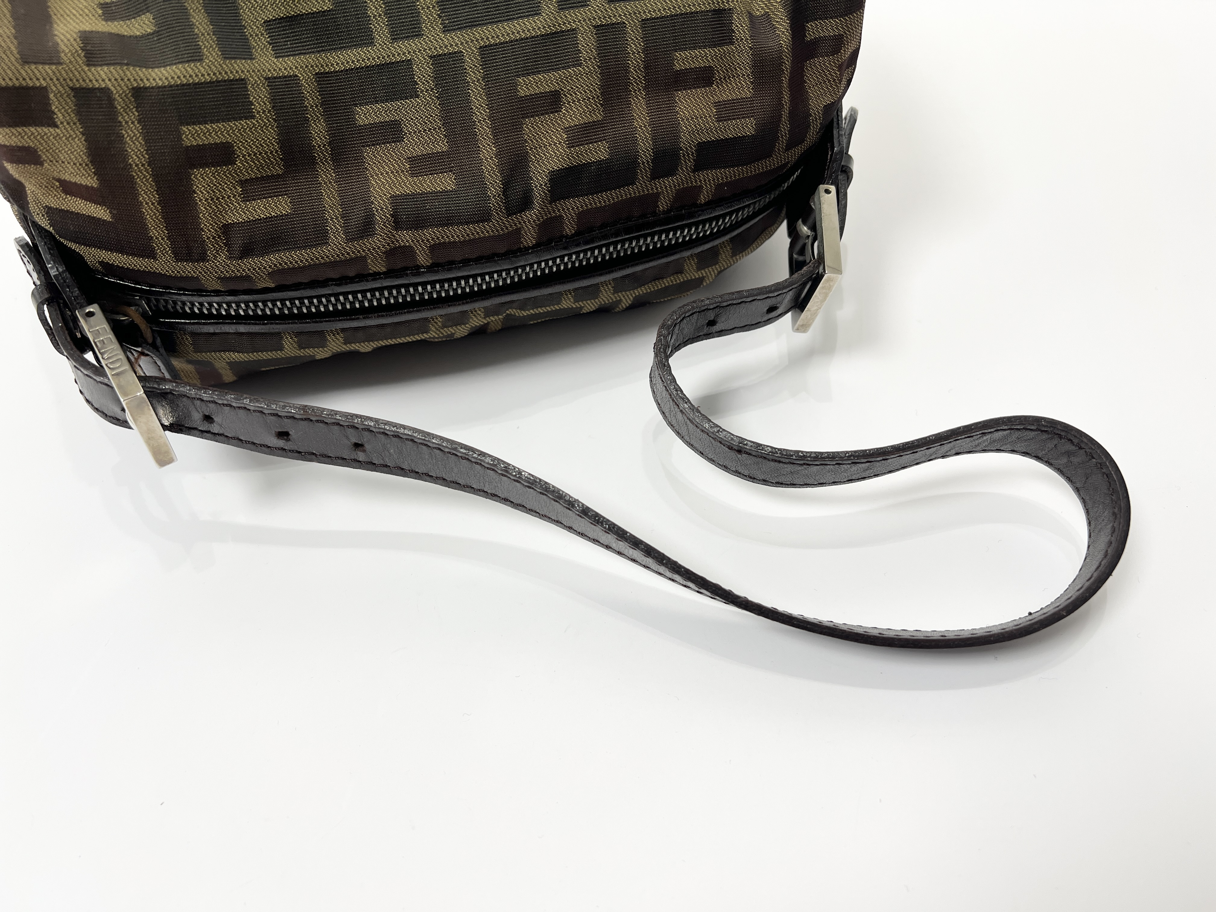 Zucca Canvas Leather Accessory Pouch Handbag — view 3