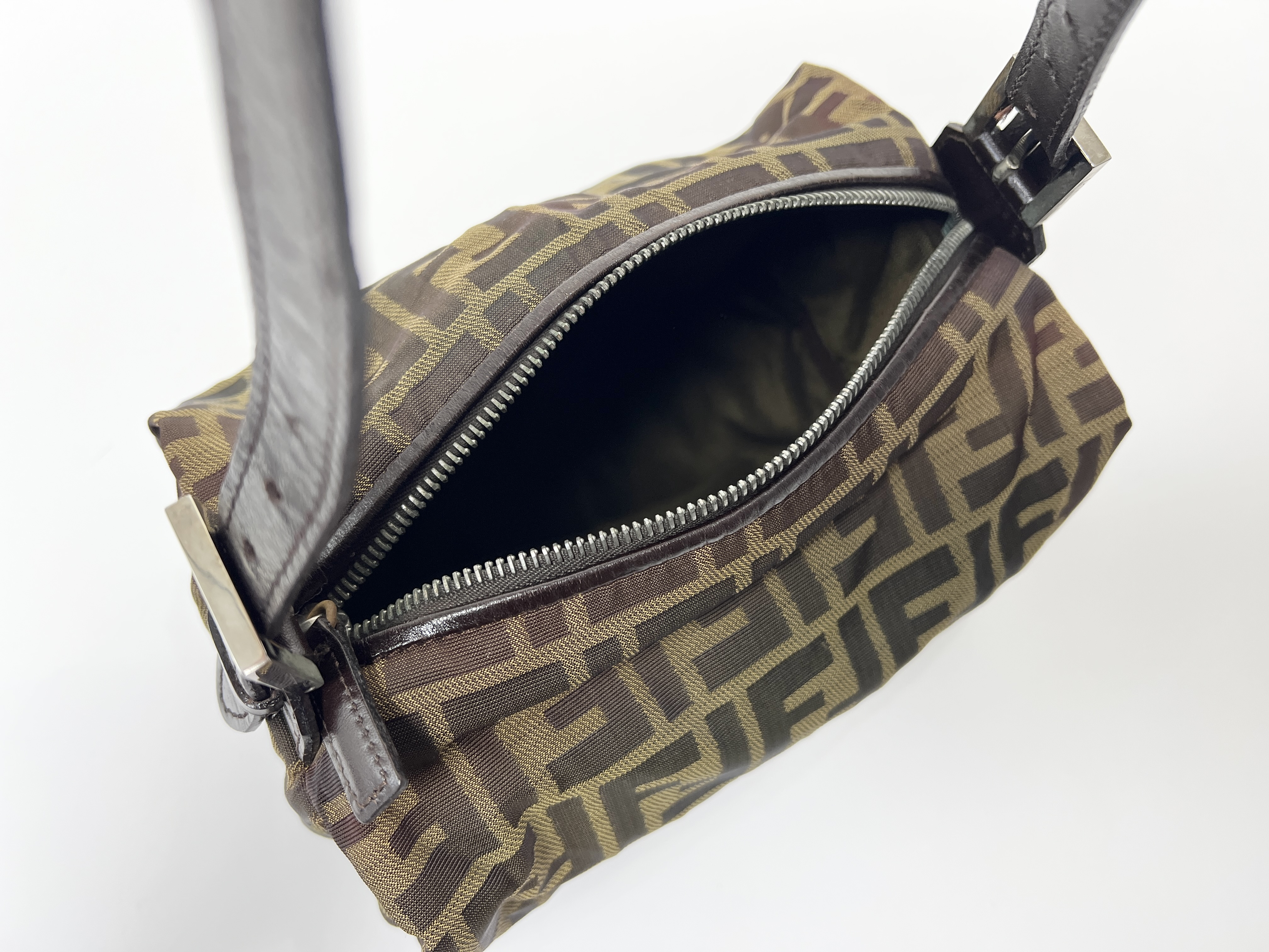 Zucca Canvas Leather Accessory Pouch Handbag — view 4