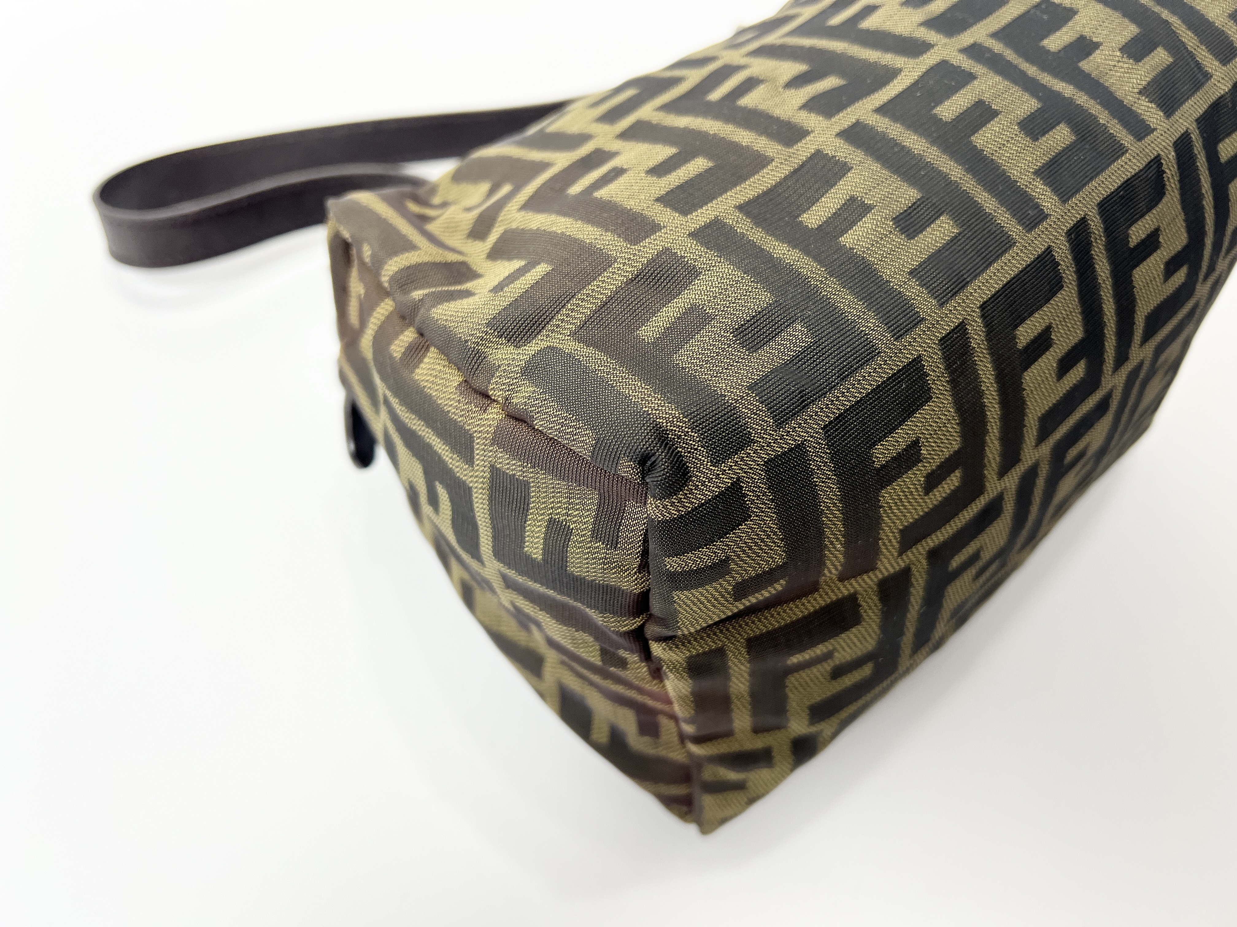 Zucca Canvas Leather Accessory Pouch Handbag — view 6
