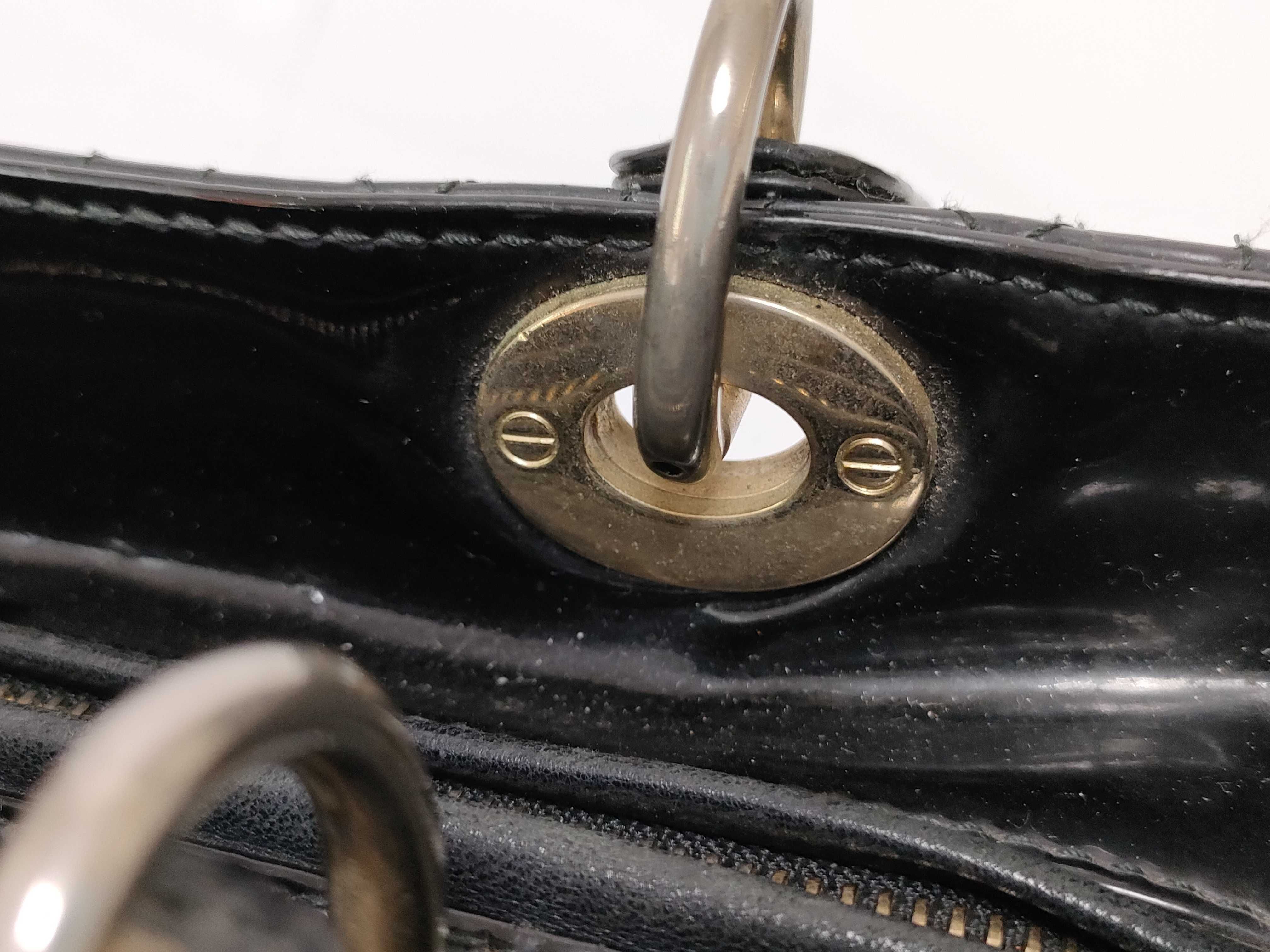 Lady Dior Christian Other Line Bags Lady Cannage Enamel 2-Way Handbag — view 5