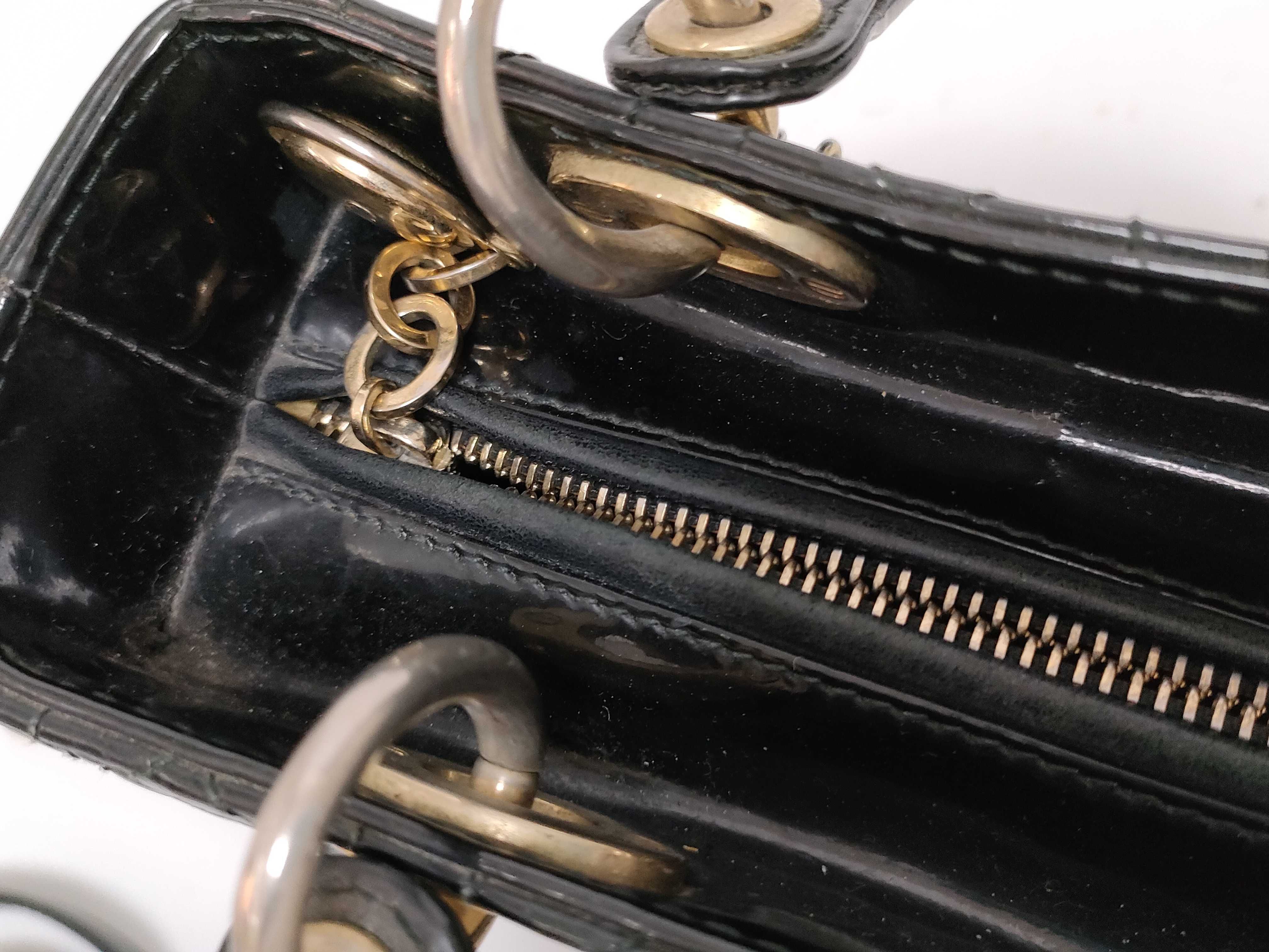 Lady Dior Christian Other Line Bags Lady Cannage Enamel 2-Way Handbag — view 6
