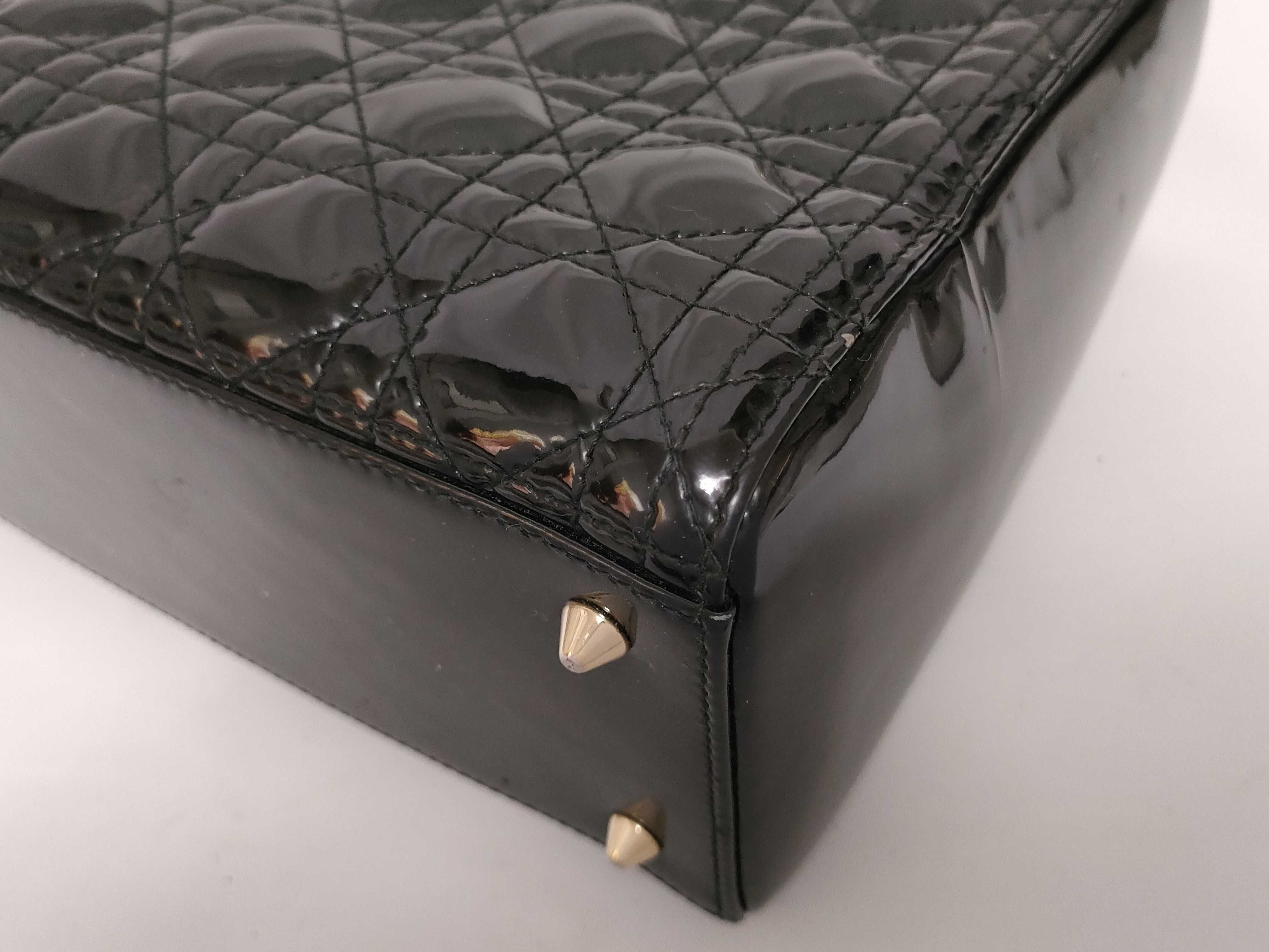Lady Dior Christian Other Line Bags Lady Cannage Enamel 2-Way Handbag — view 7