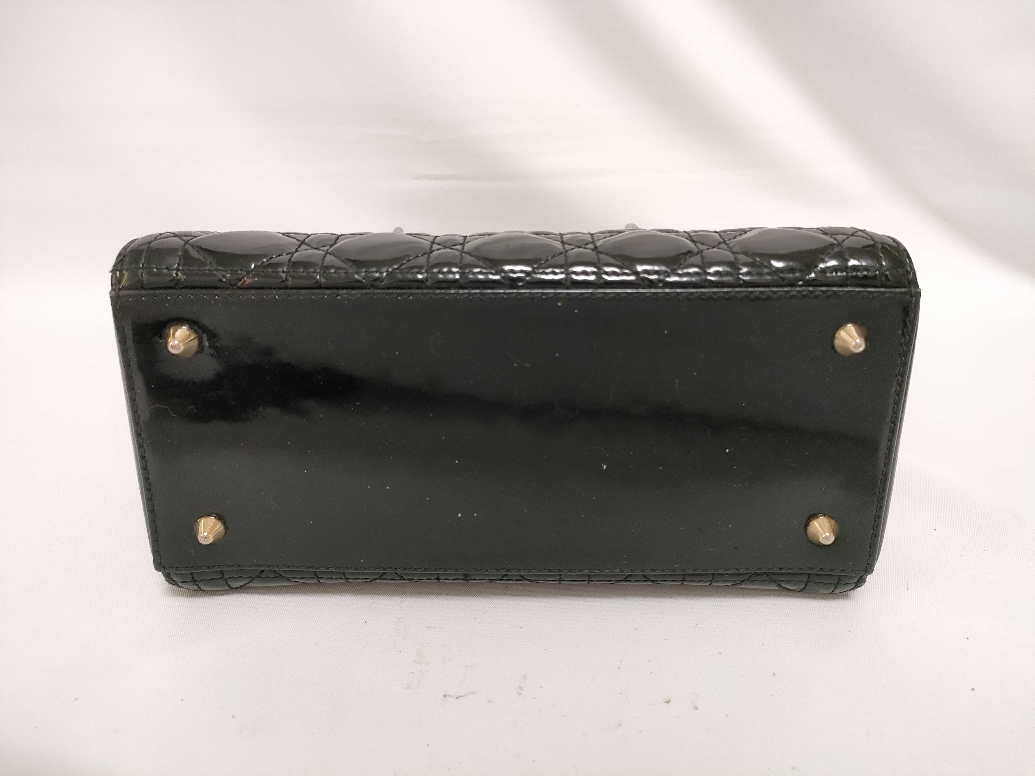 Lady Dior Christian Other Line Bags Lady Cannage Enamel 2-Way Handbag — view 8