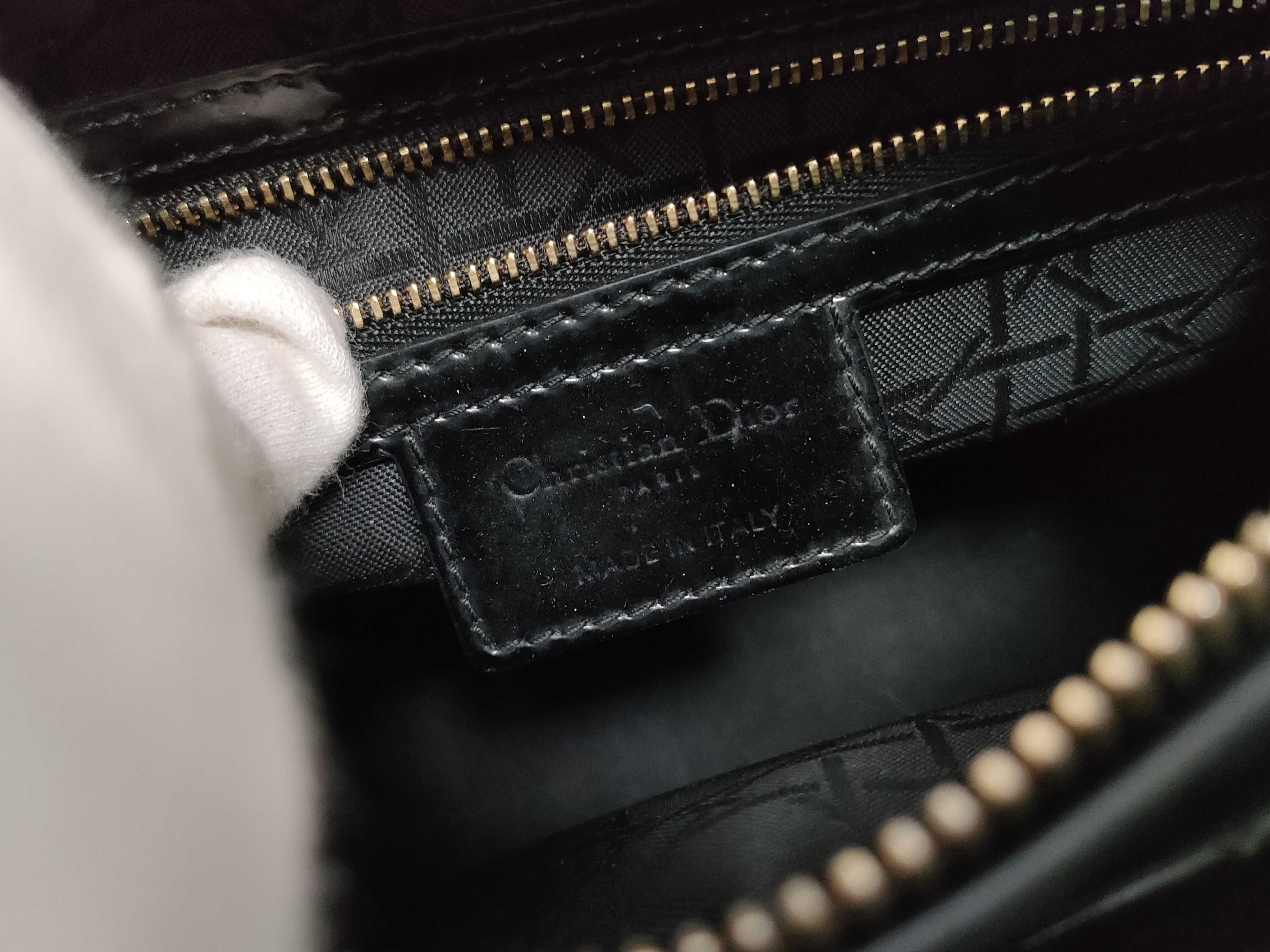 Lady Dior Christian Other Line Bags Lady Cannage Enamel 2-Way Handbag — view 10